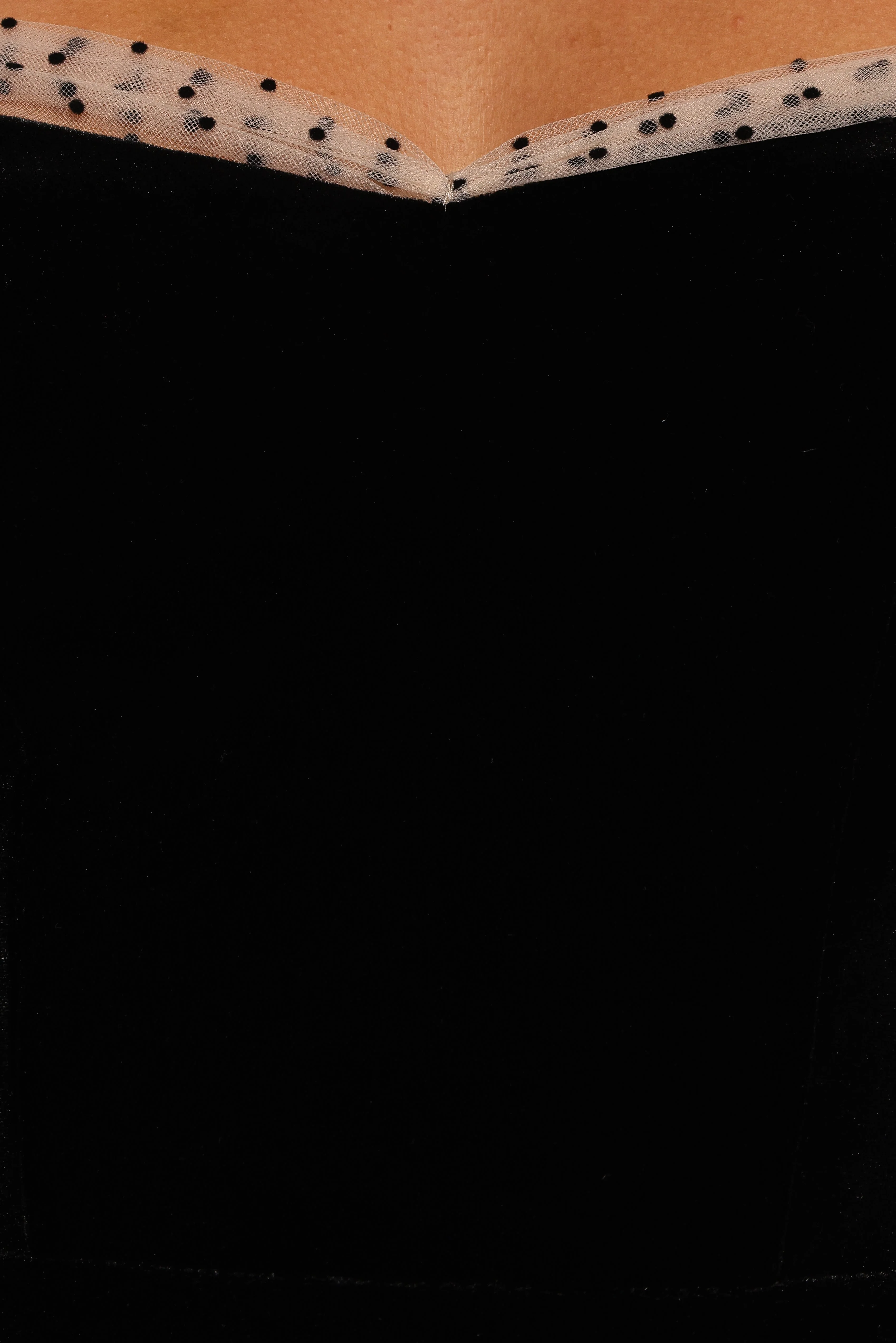 Ennette Velvet Mini Dress - Black