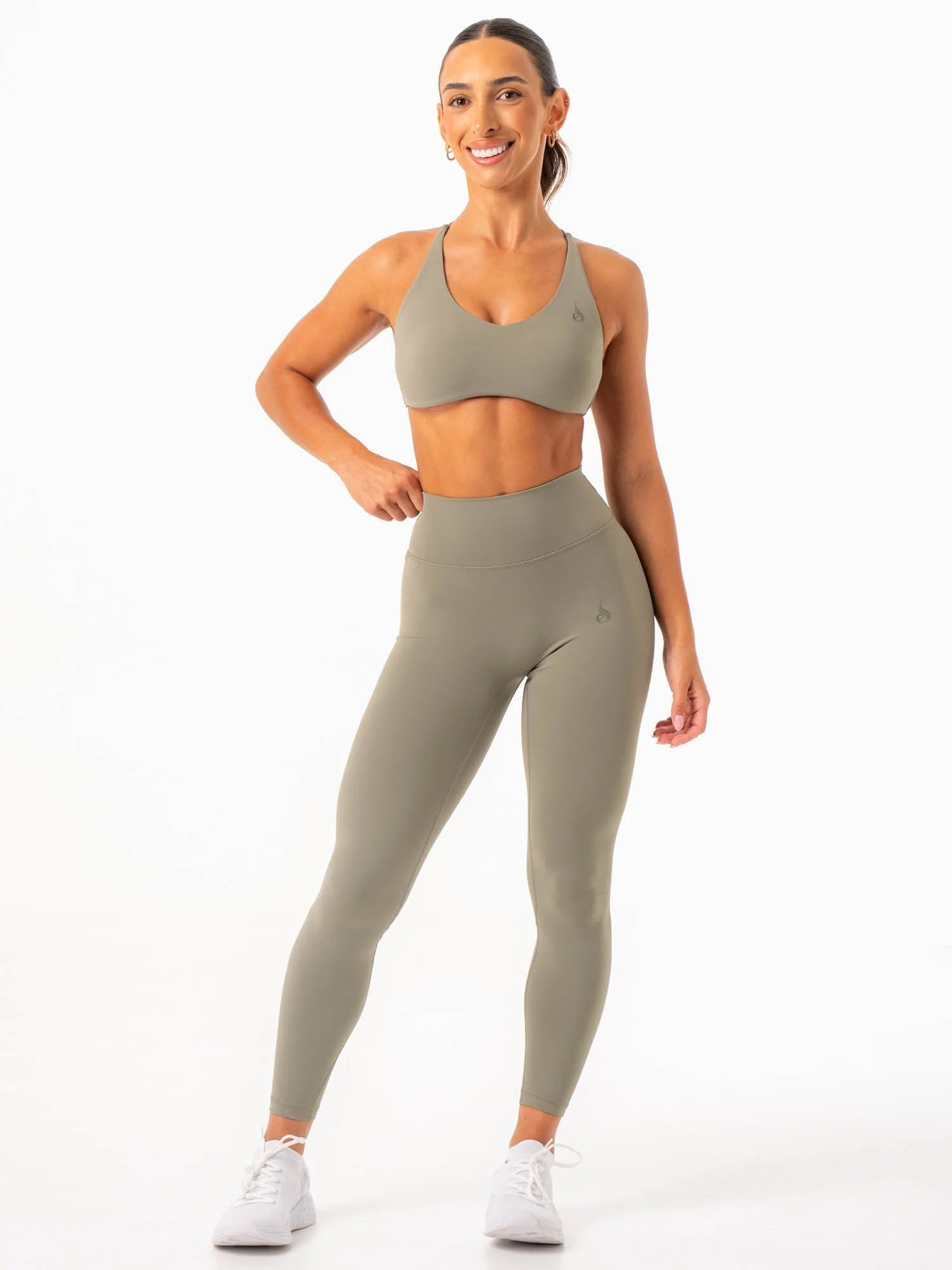 NKD High Waisted Scrunch Leggings - Desert Sage