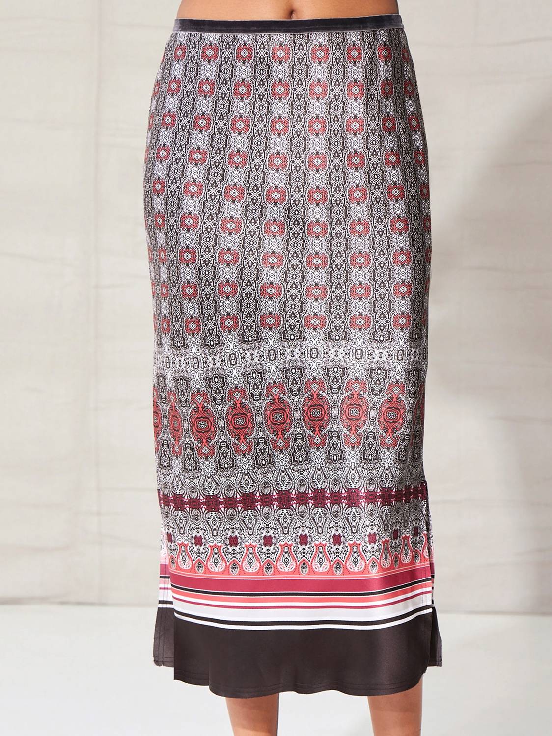Iconic Long For It Skirt In Moroccan Mosaic Border