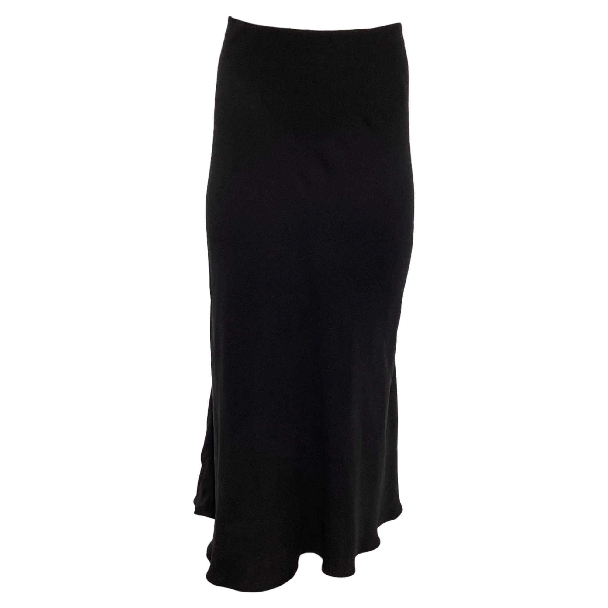 The Row Midi Flared Skirt in Black Viscose
