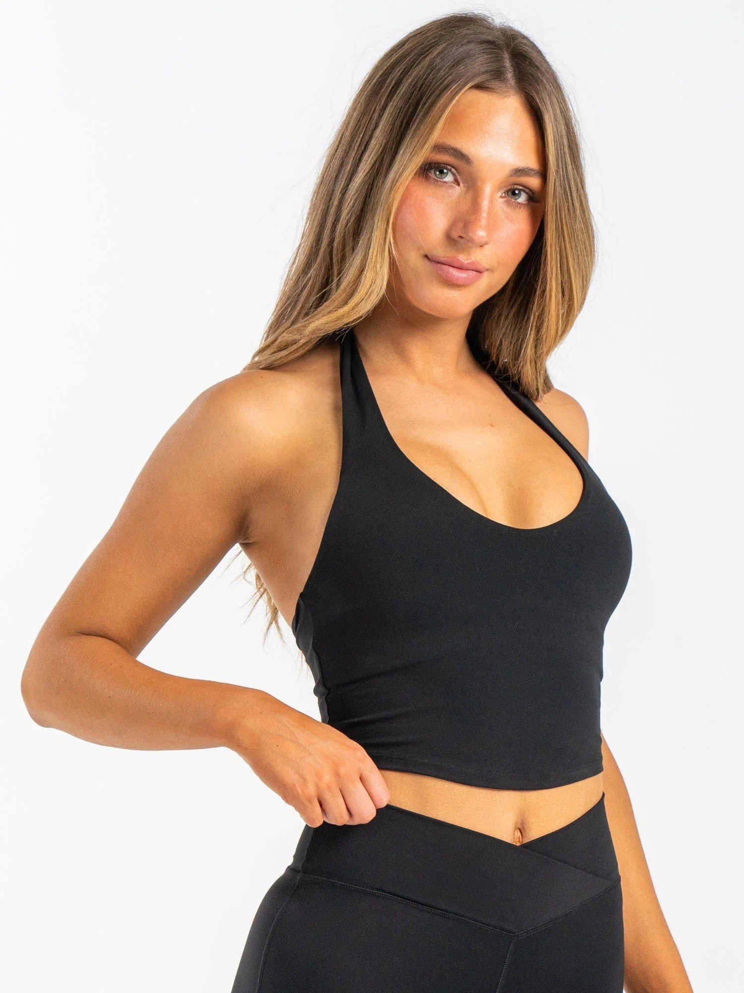 NKD Halter Shelf Tank - Black