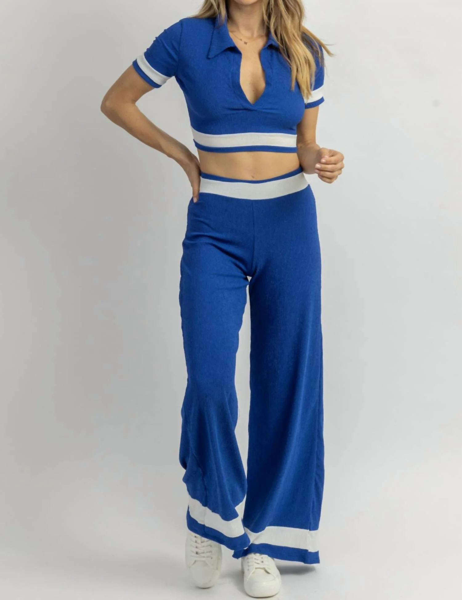 Striped Pant Set In Pacifica