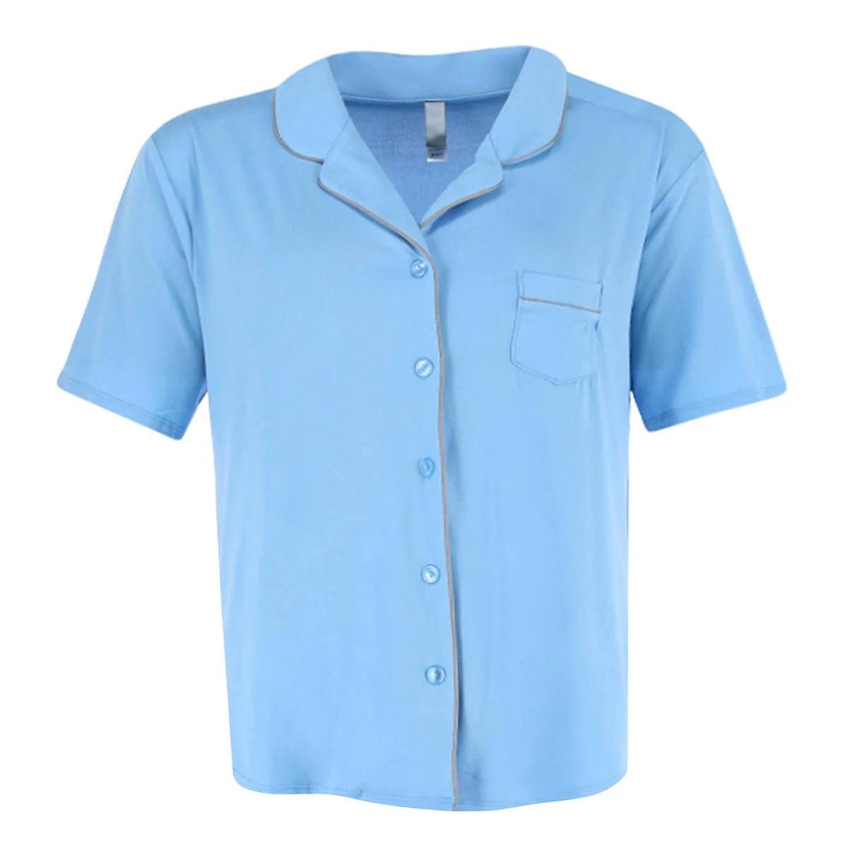 Women's Short Sleeve and Pants Notch Collar Pajama Set