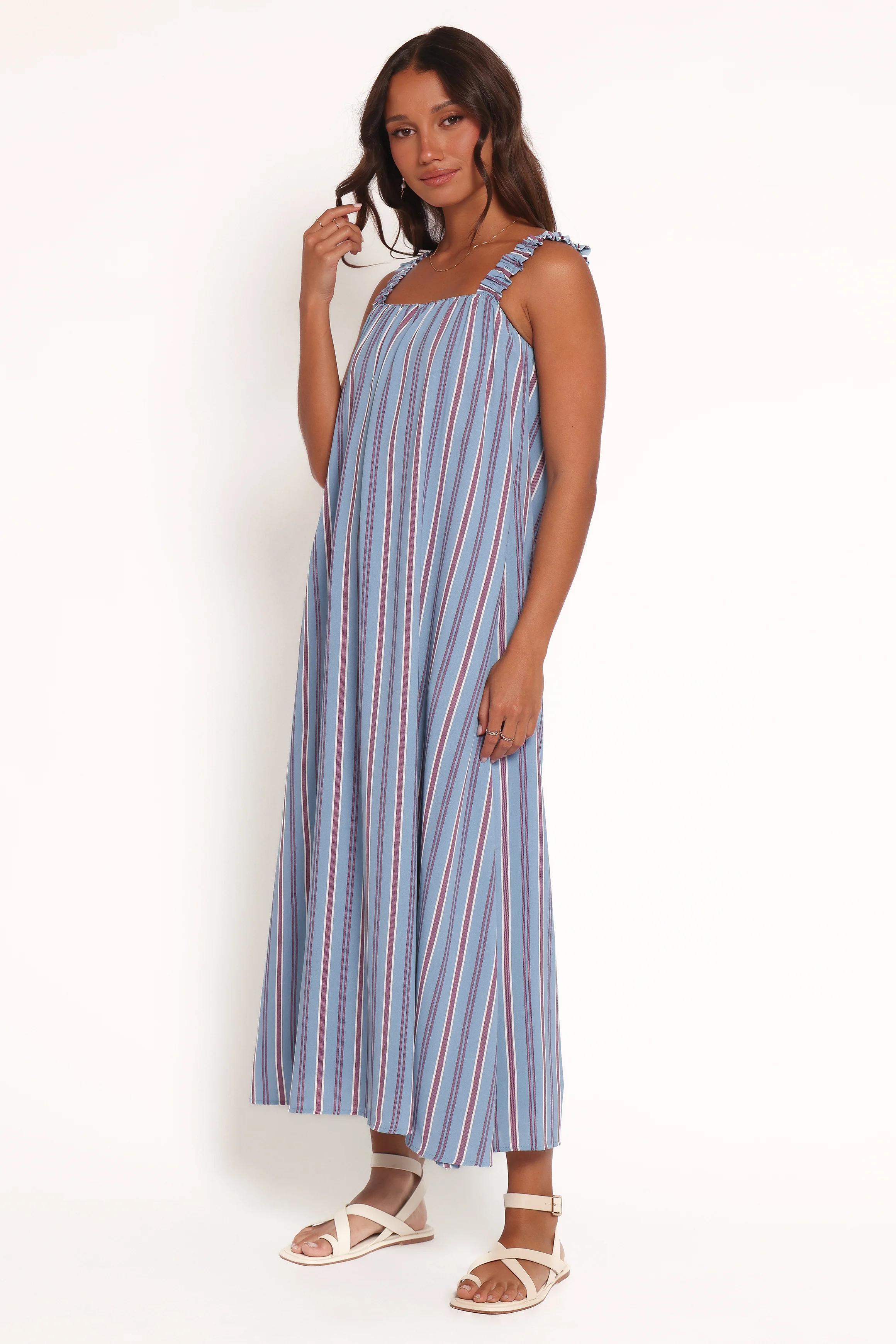 Alessandra Maxi Dress - Blue Stripe