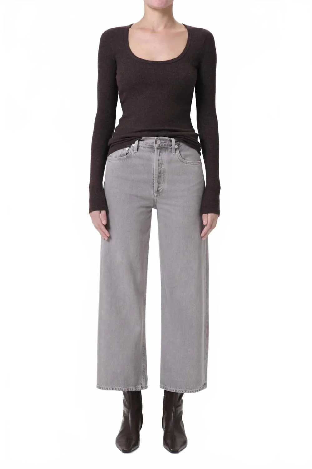 Ren High-Rise Wide-Leg Jean In Owl