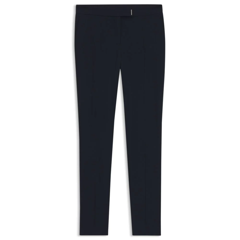 Slim-fit trousers with slit hems