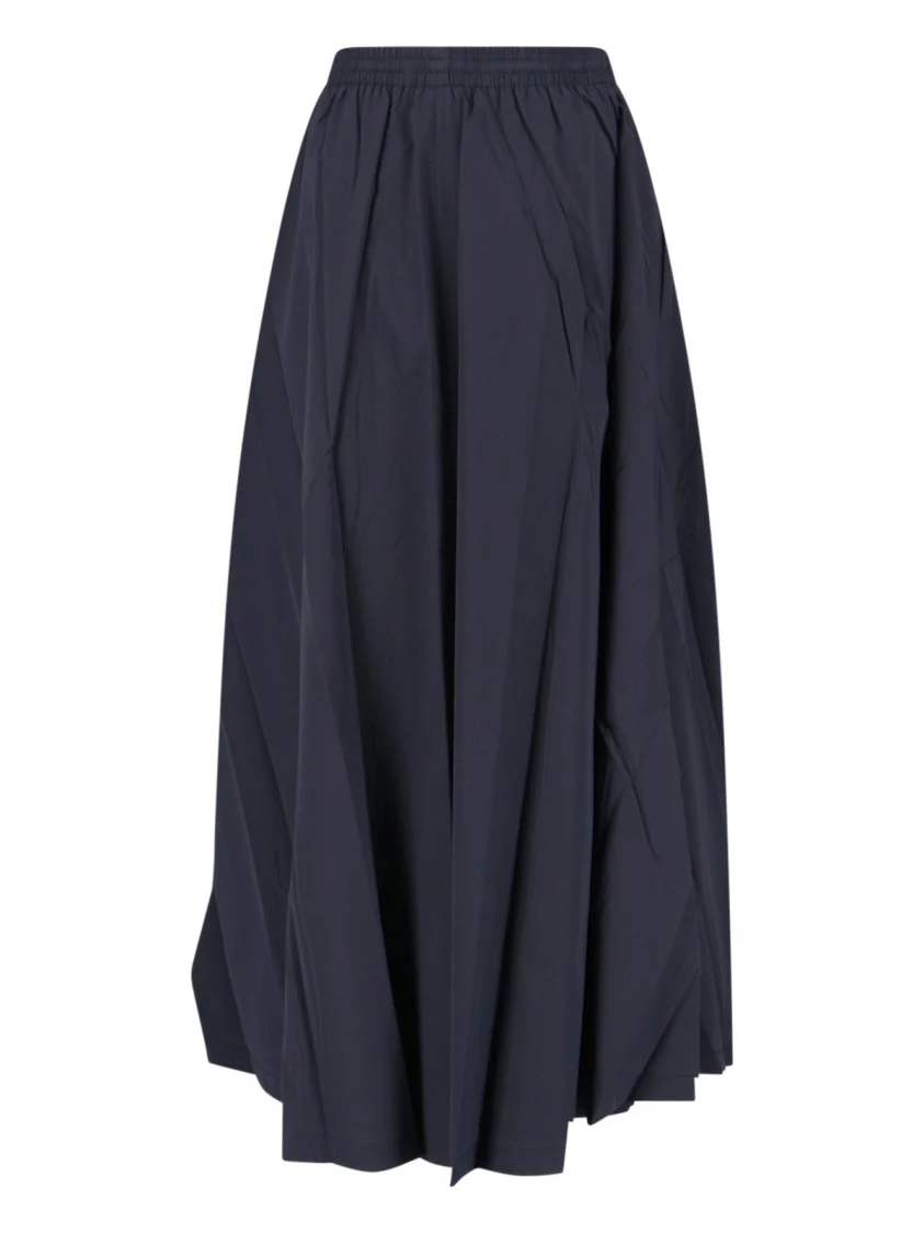 Ankle-Length Black Skirt With High Waist