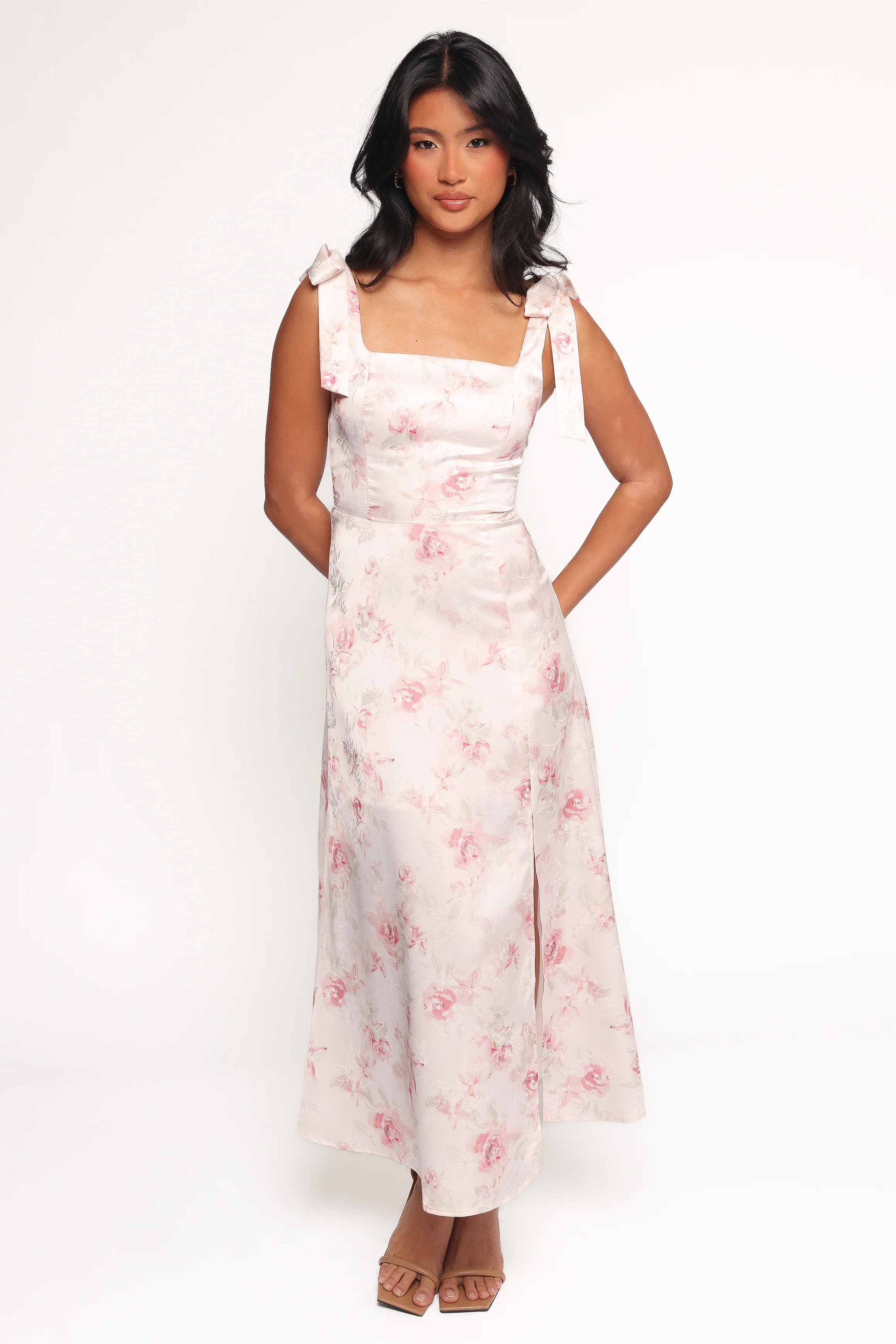 Zane Midi Dress - Pink Floral