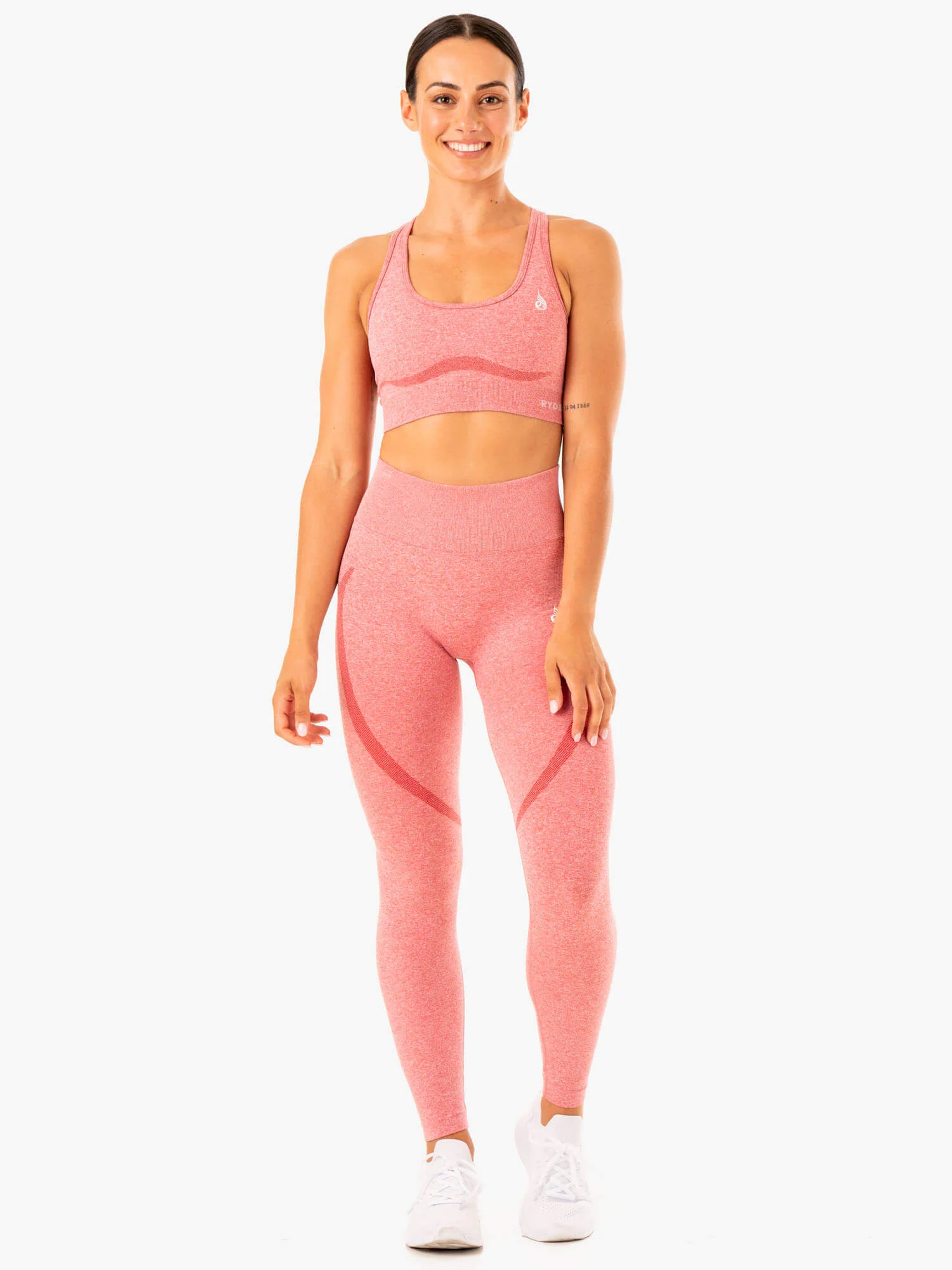 Staples Seamless Racer Back Sports Bra - Pink Marl