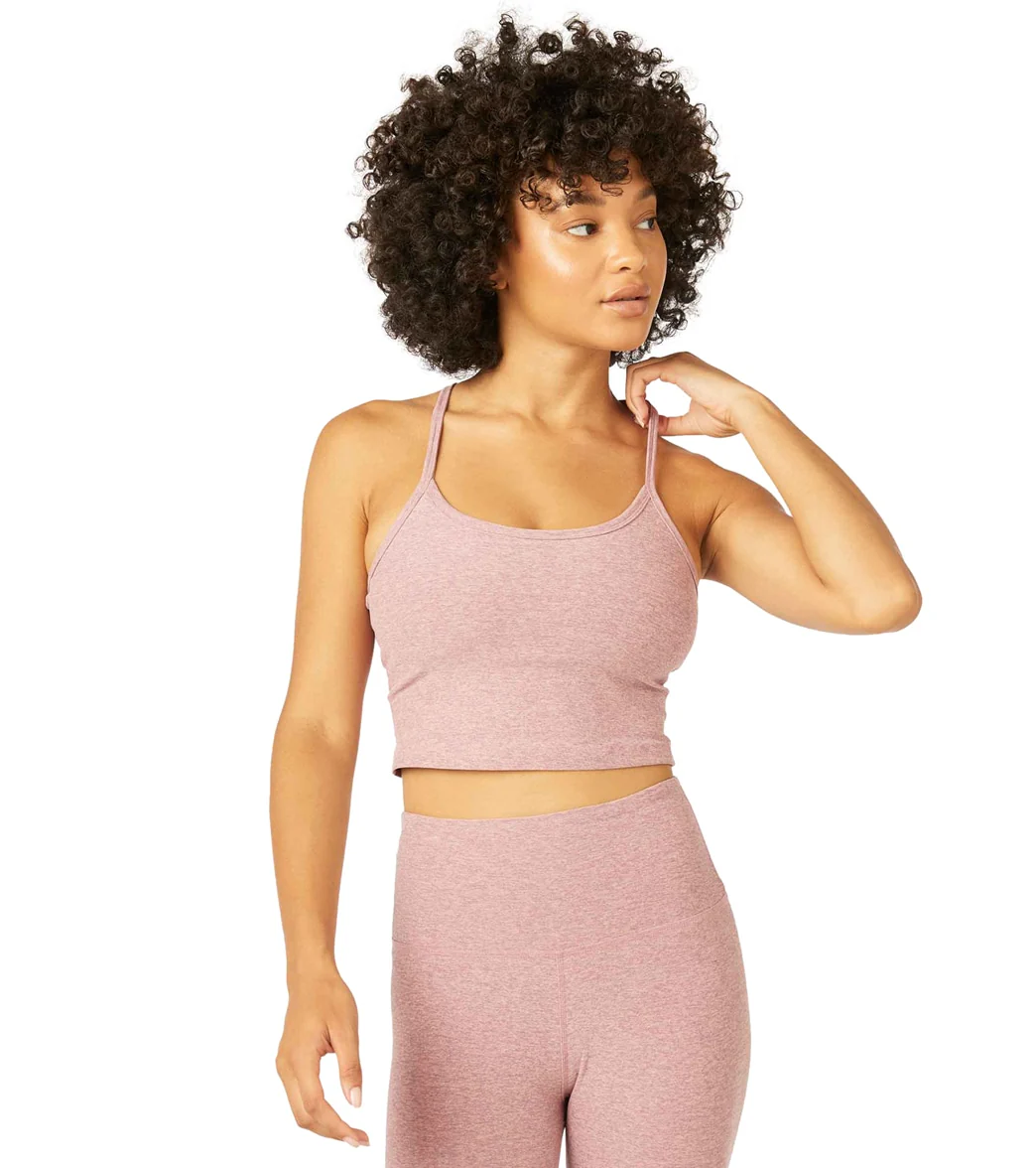Beyond Yoga Spacedye Slim Racerback Cropped Tank Blush Blooms-Pink Haze