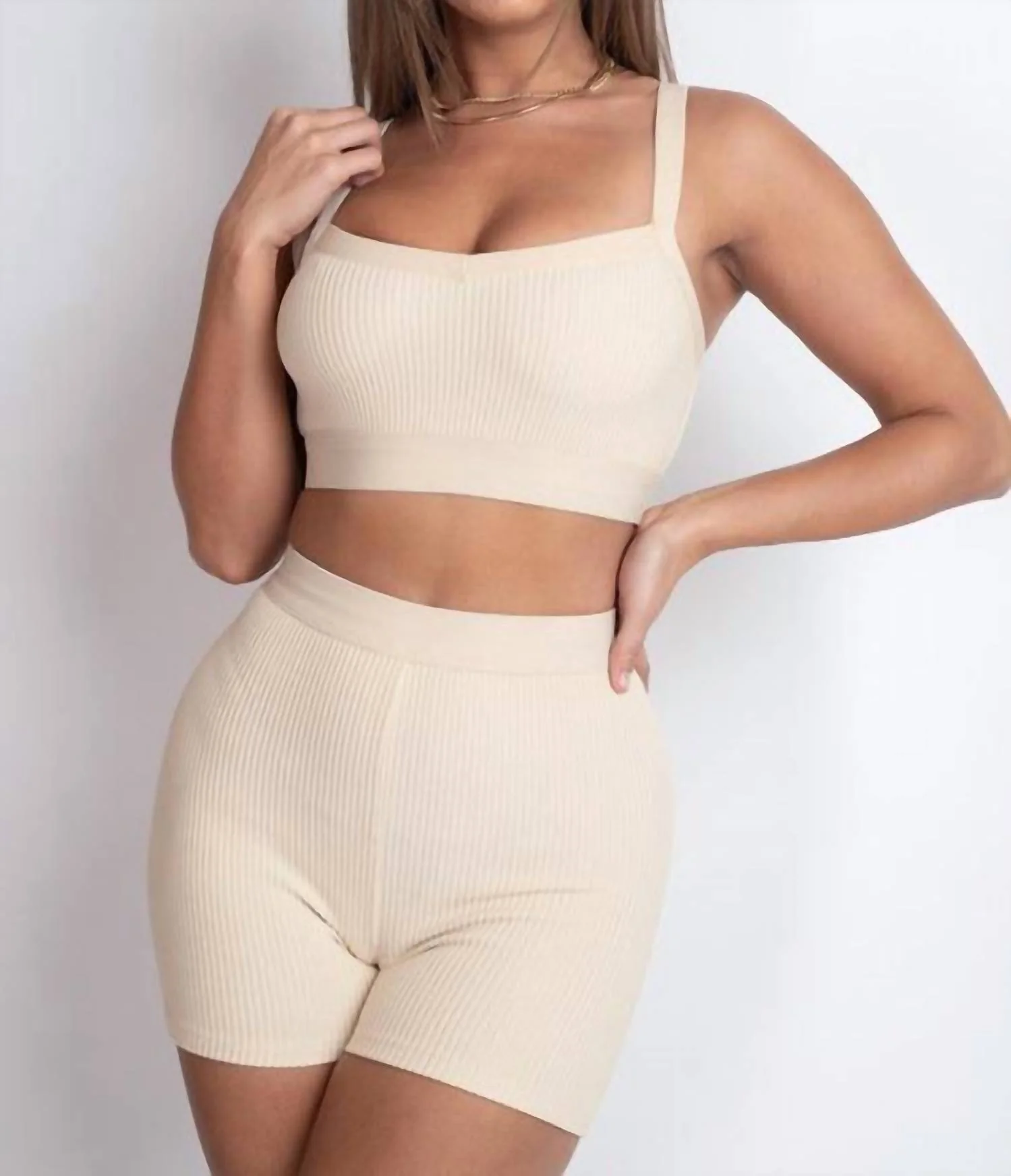 Hourglass Short Set In Nude