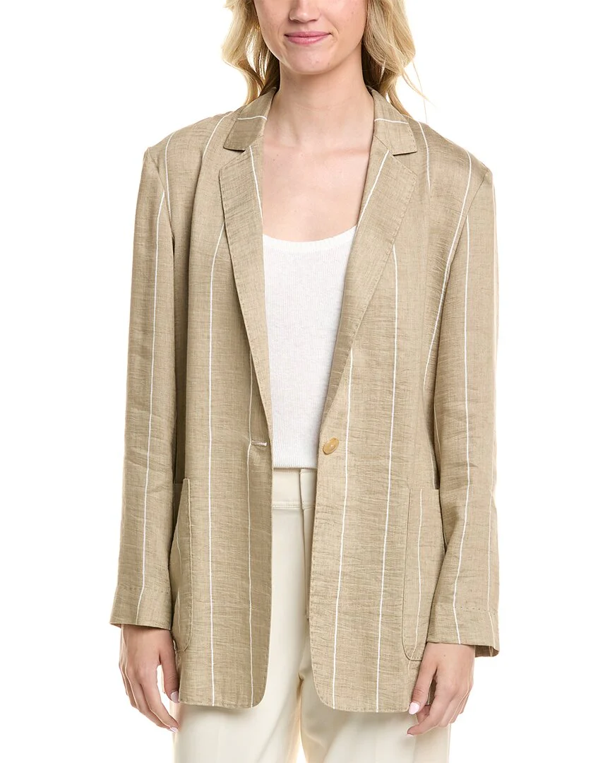 Lafayette 148 New York Linen-Blend Blazer