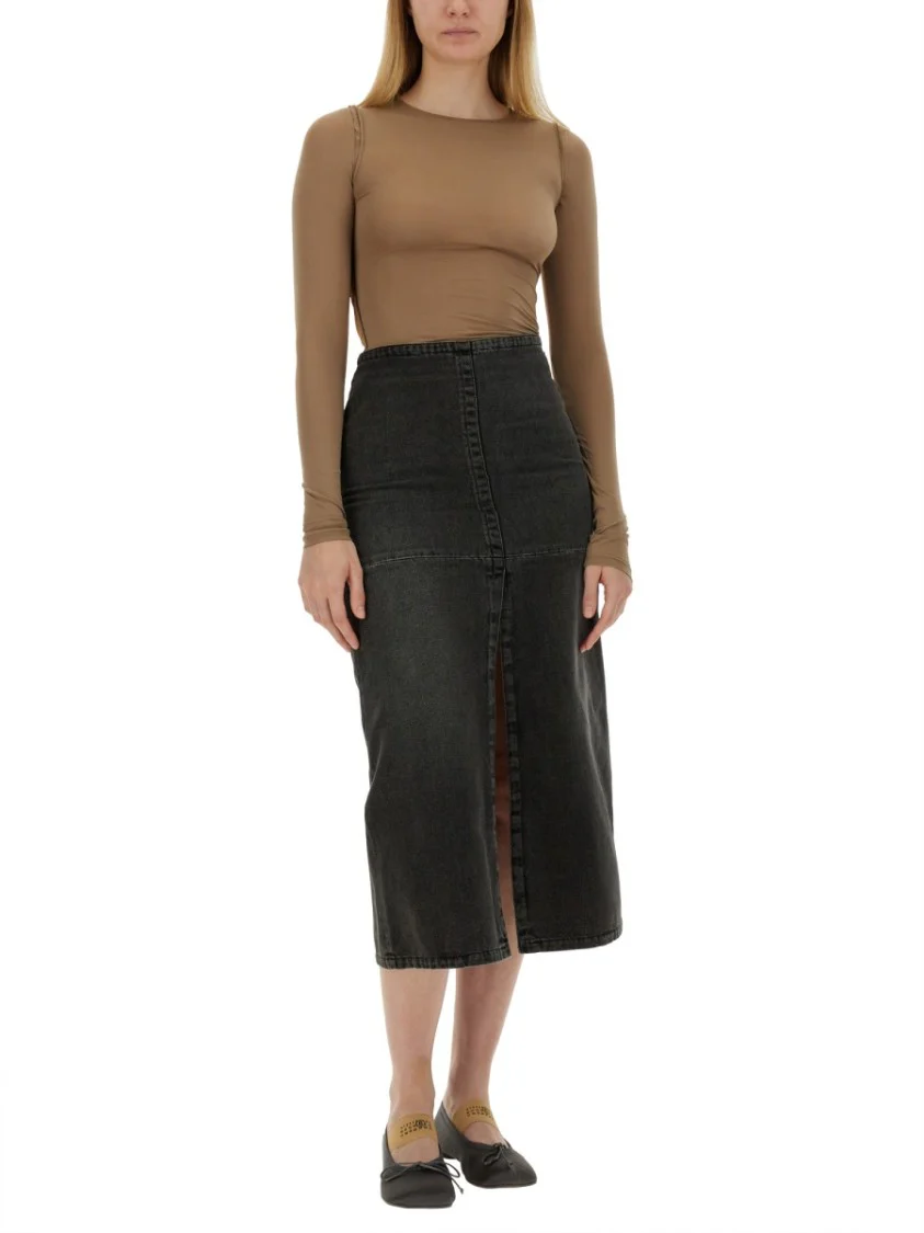 Long Denim Skirt