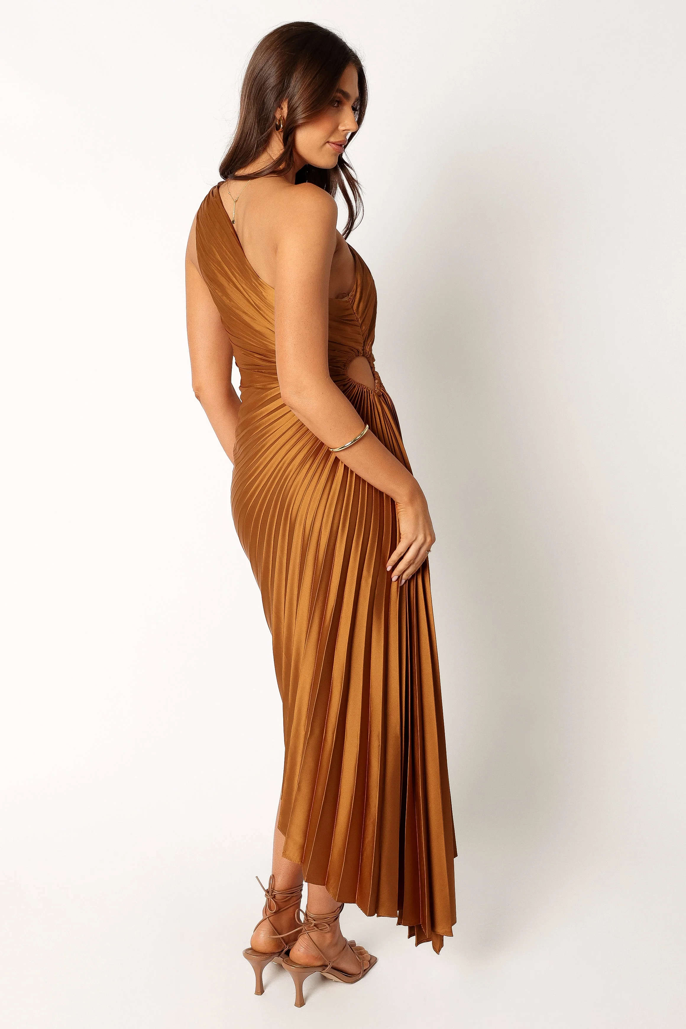 Kleo One Shoulder Maxi Dress - Golden Ochre