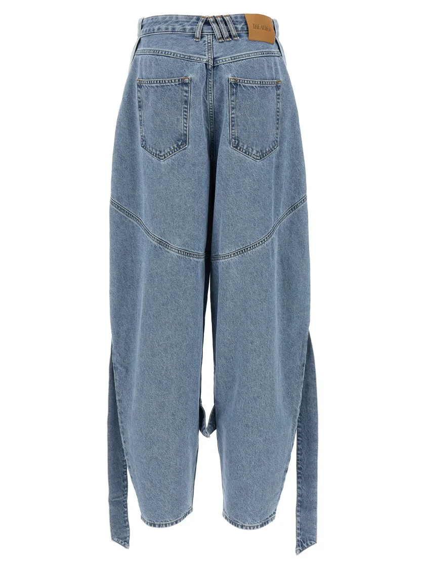 Washed Denim Tape Jeans