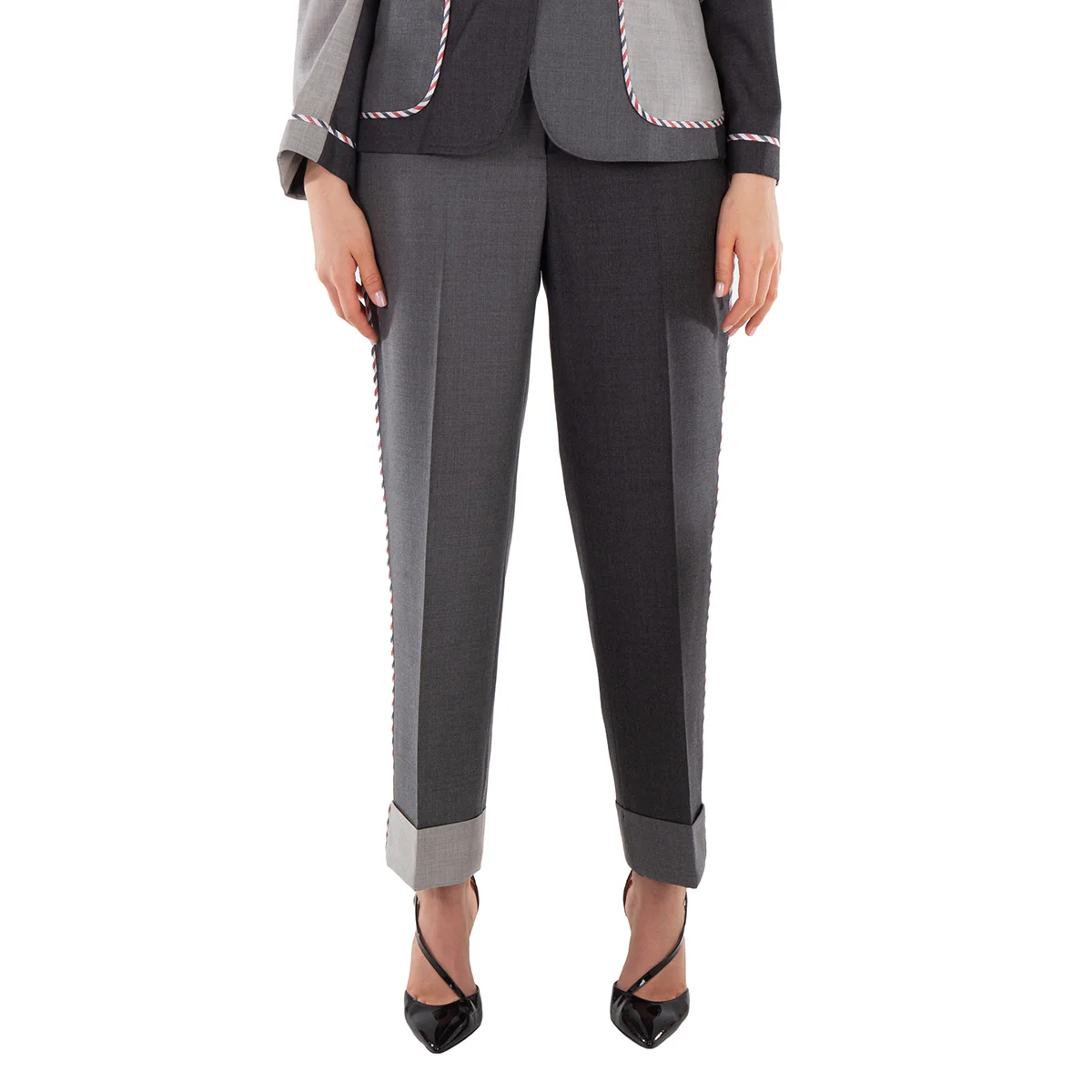 Thom Browne Two-Tone Straight Trousers