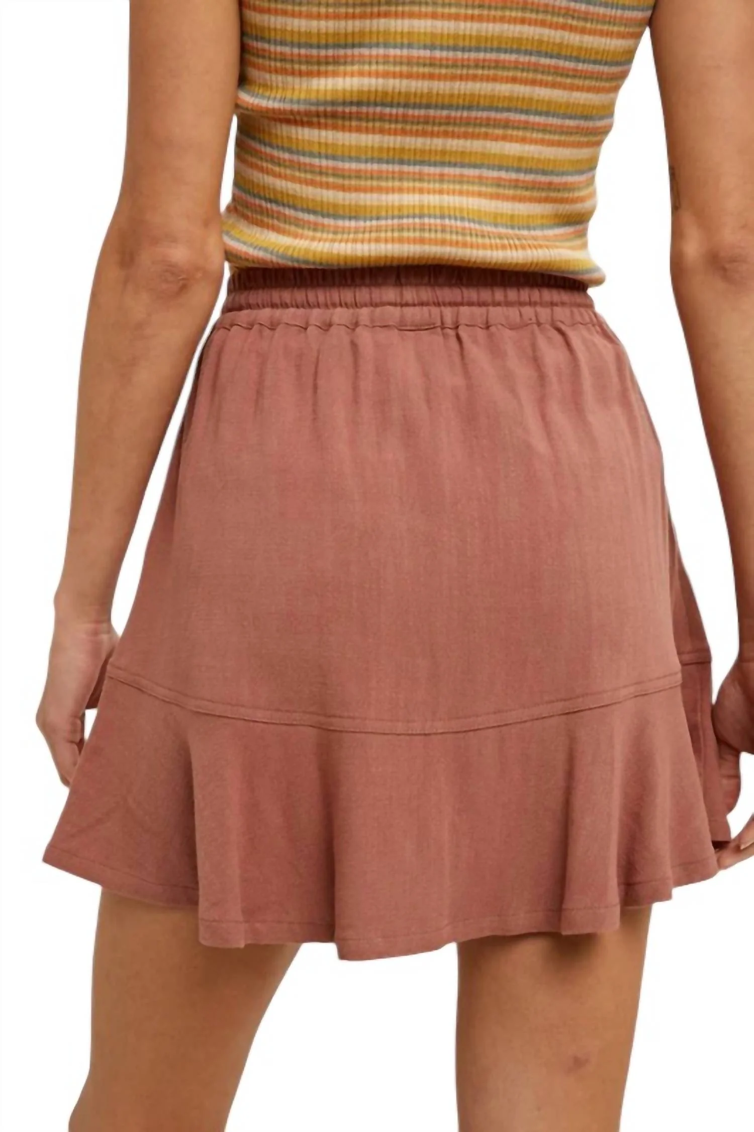 Enough Said Mini Skirt In Burl Wood