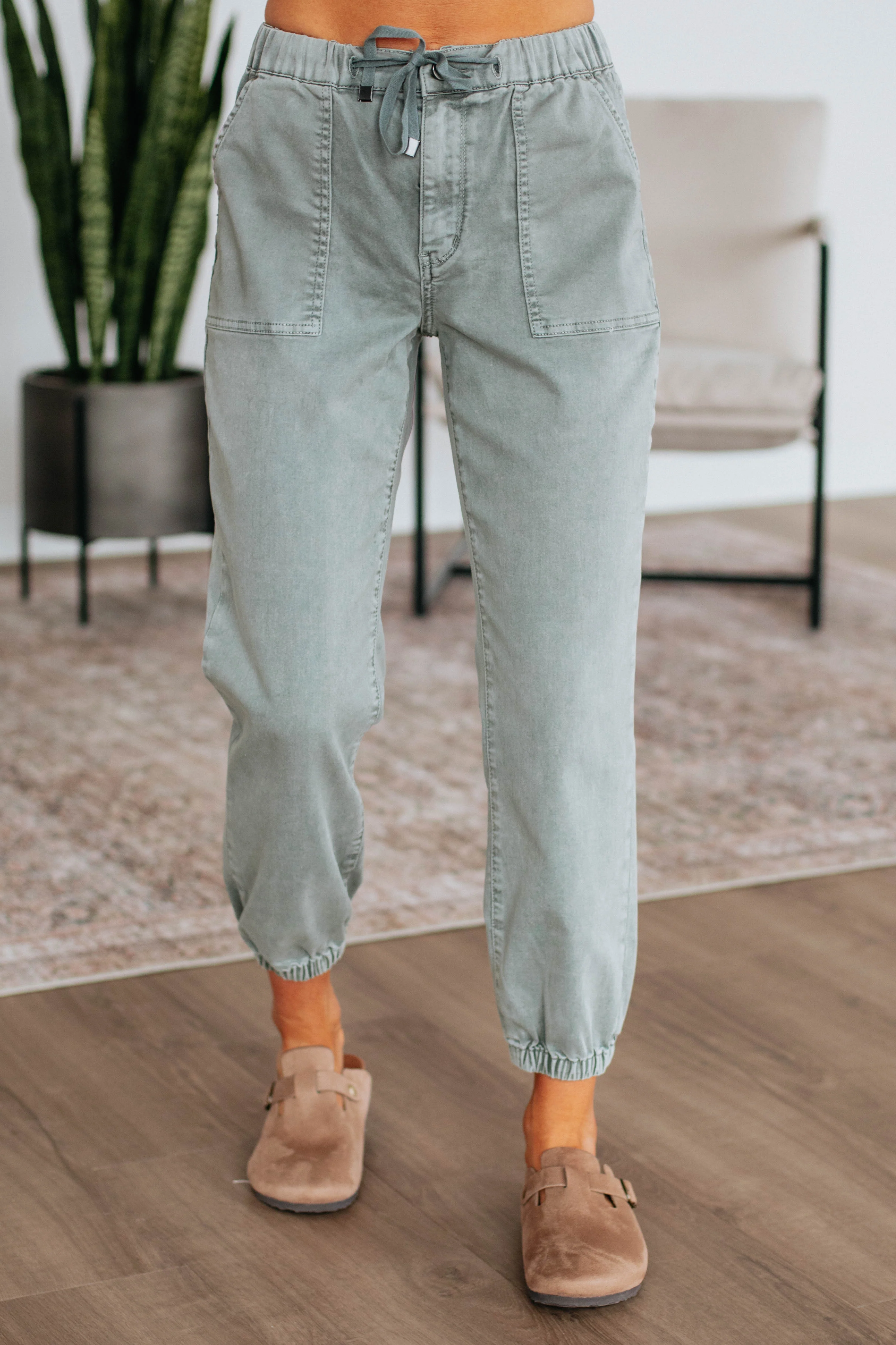 Drea Mica Joggers - Dusty Sage