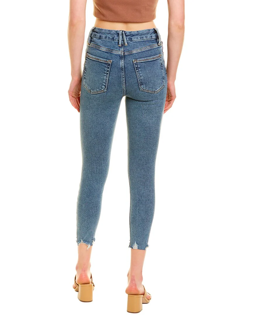GOOD AMERICAN Good Waist Blue Crop Jean