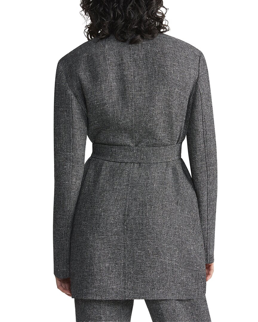 Lafayette 148 New York Belted Longline Linen Blazer