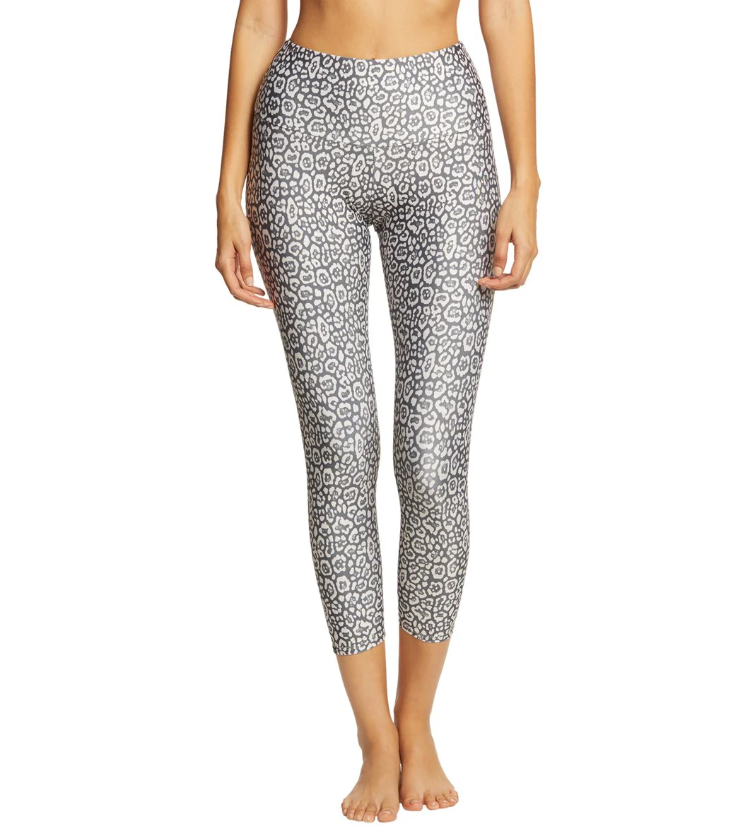 Onzie High Waisted Basic 7/8 Yoga Leggings Sandy Cat