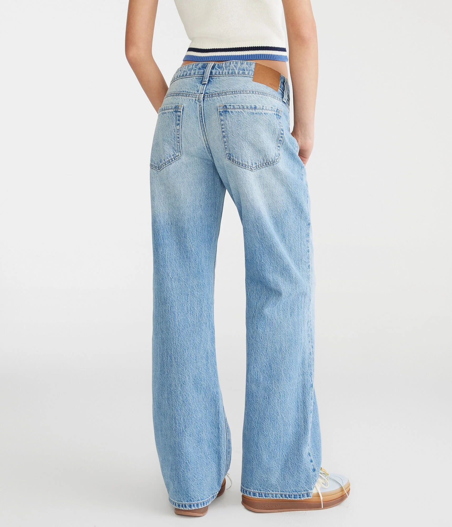Aeropostale Low-Rise Baggy Flare Jean