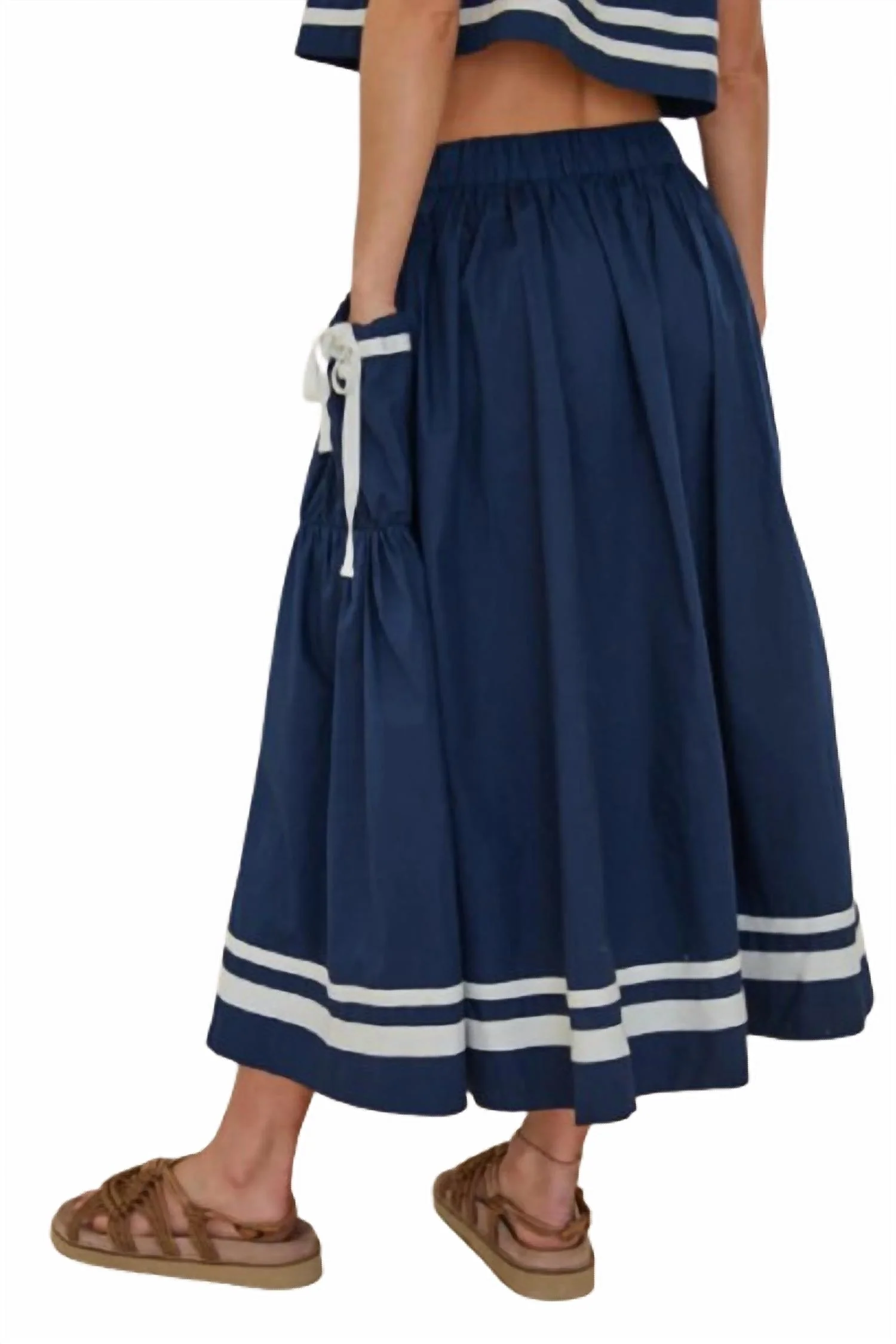 Tori Midi Skirt In Navy