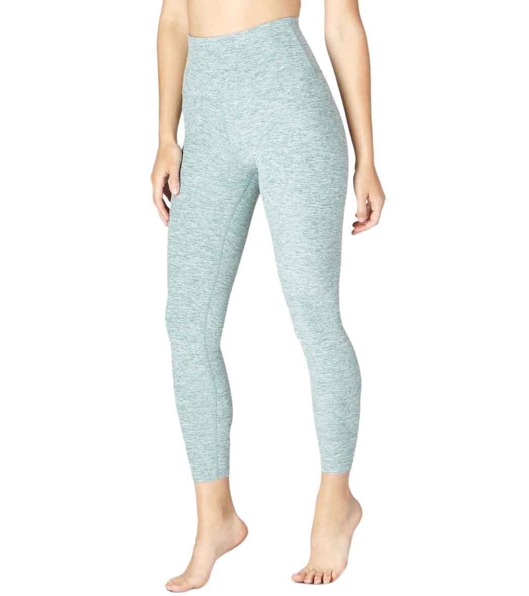 Beyond Yoga Spacedye High Waisted Caught In The Midi 7/8 Yoga Leggings True Teal/White