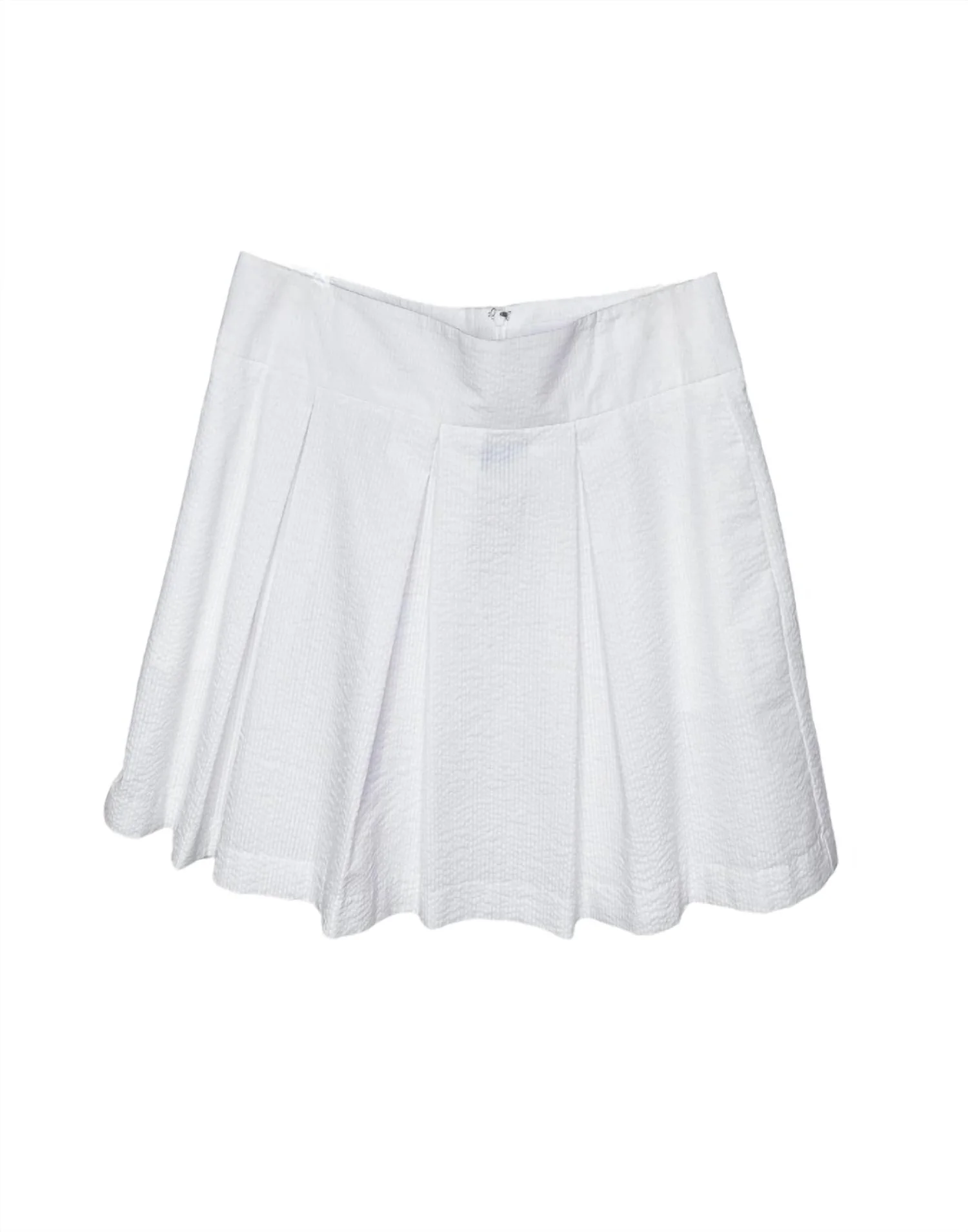 Women's Pleated Skirt In White