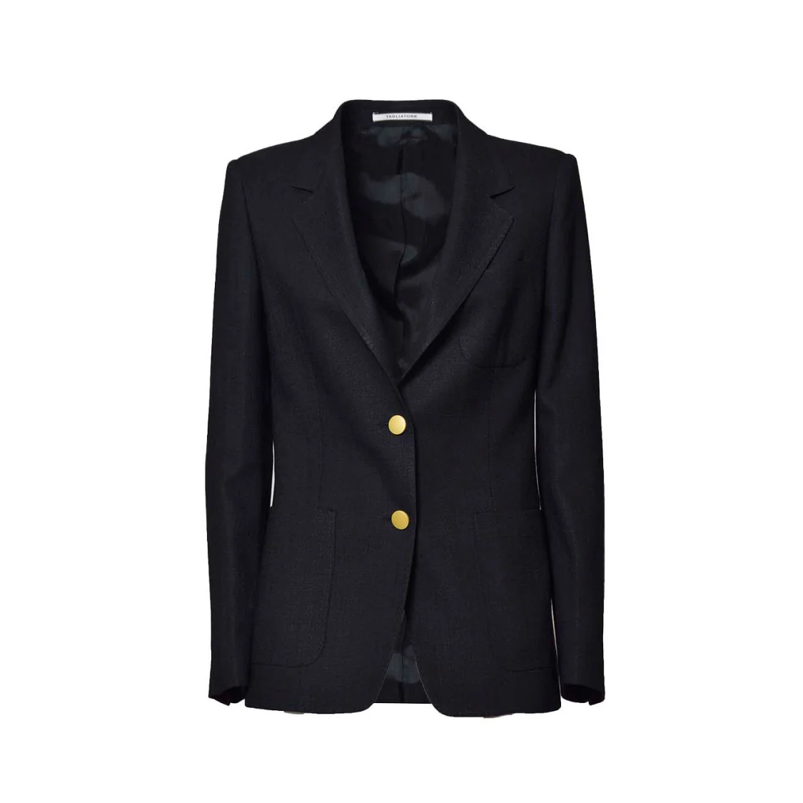 J-Parigi Single Breasted Jacket In Black Viscose Blend