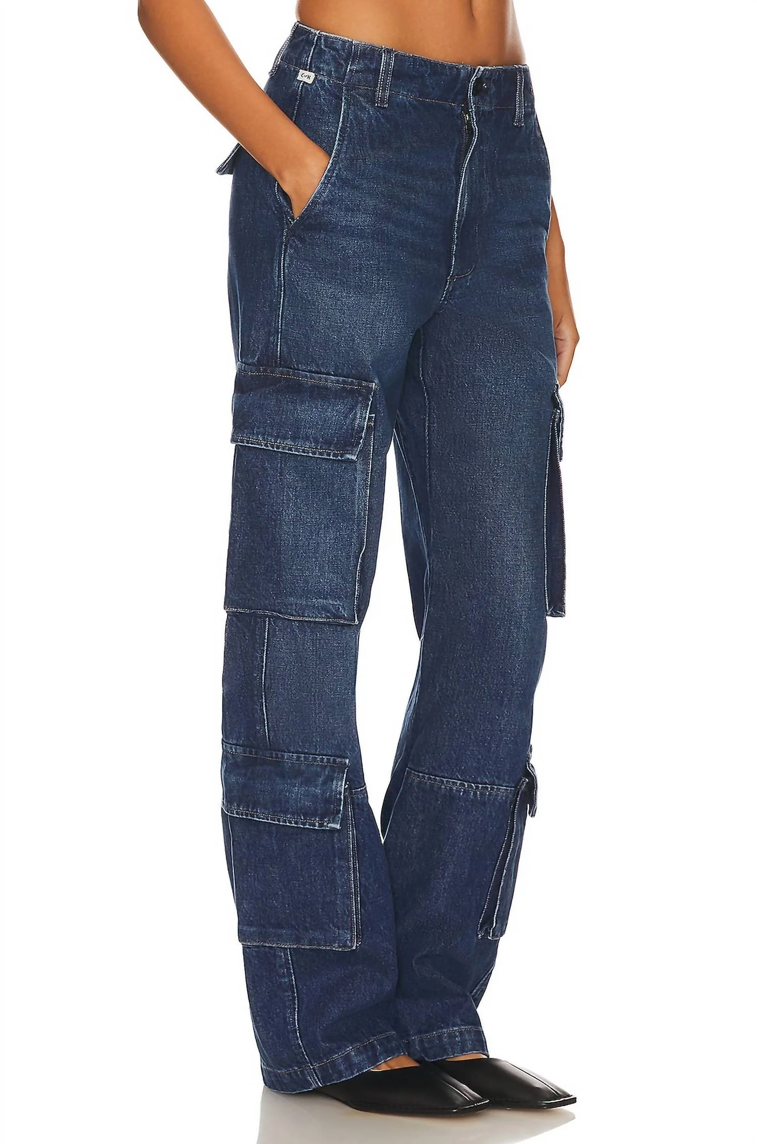 Delena Denim Cargo Jean In Alma