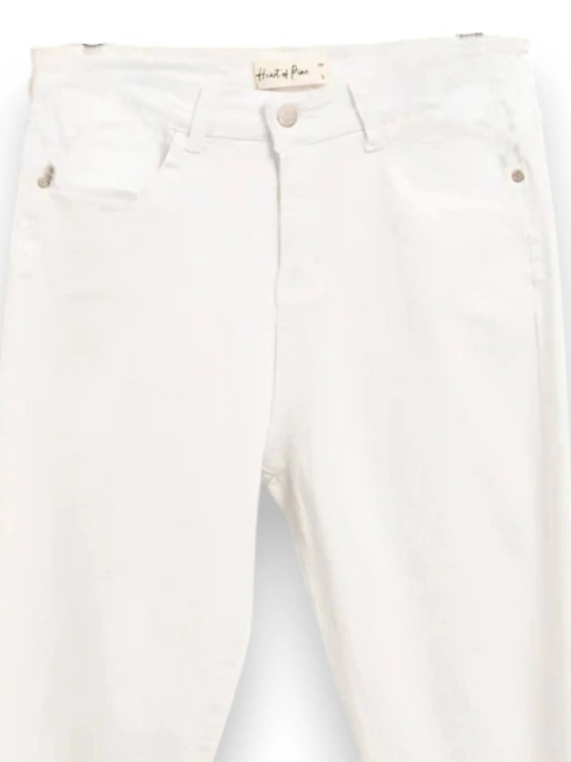Women's Dog Bite Hem Jeans In White
