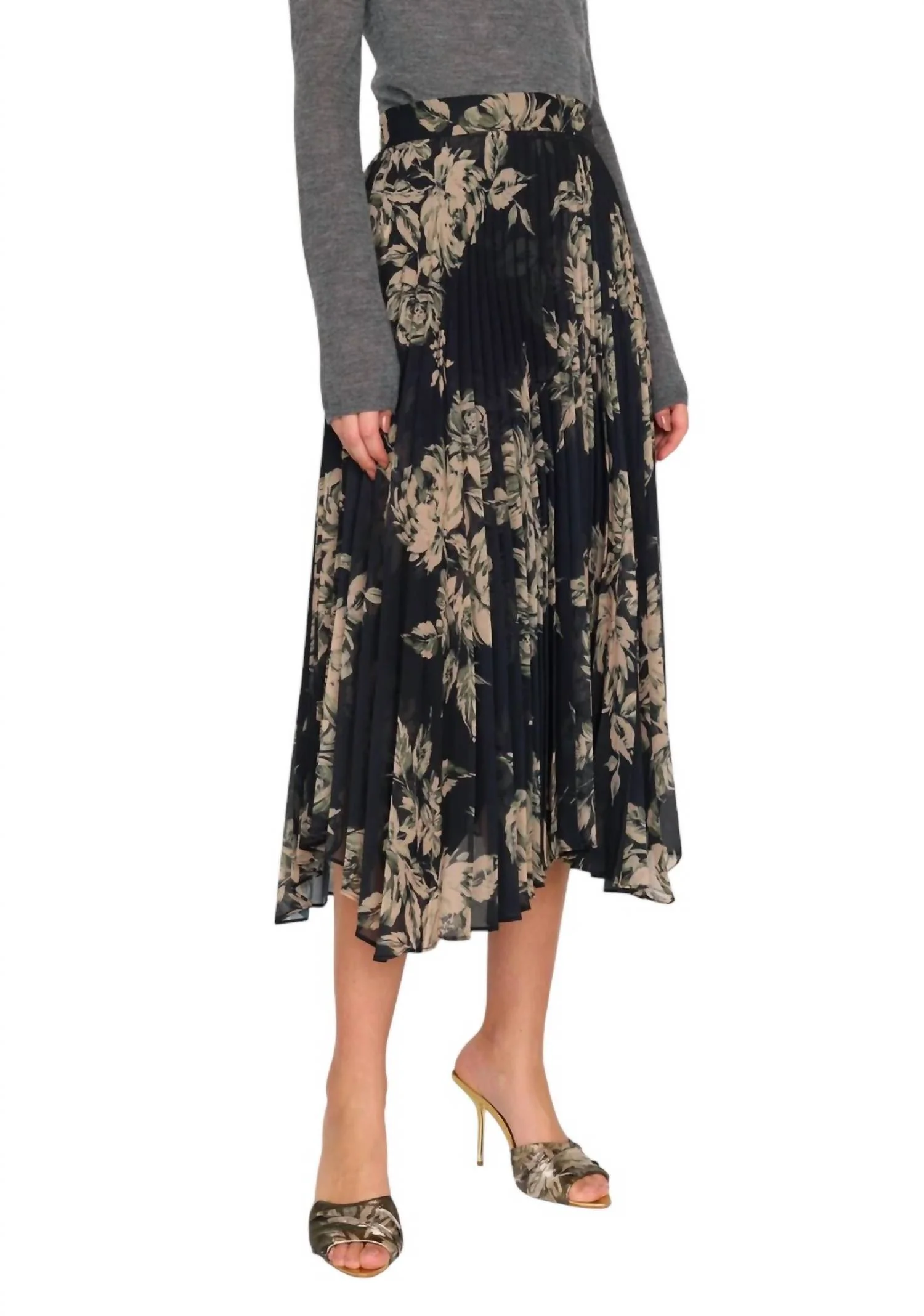 Gwen Skirt In Black Rose