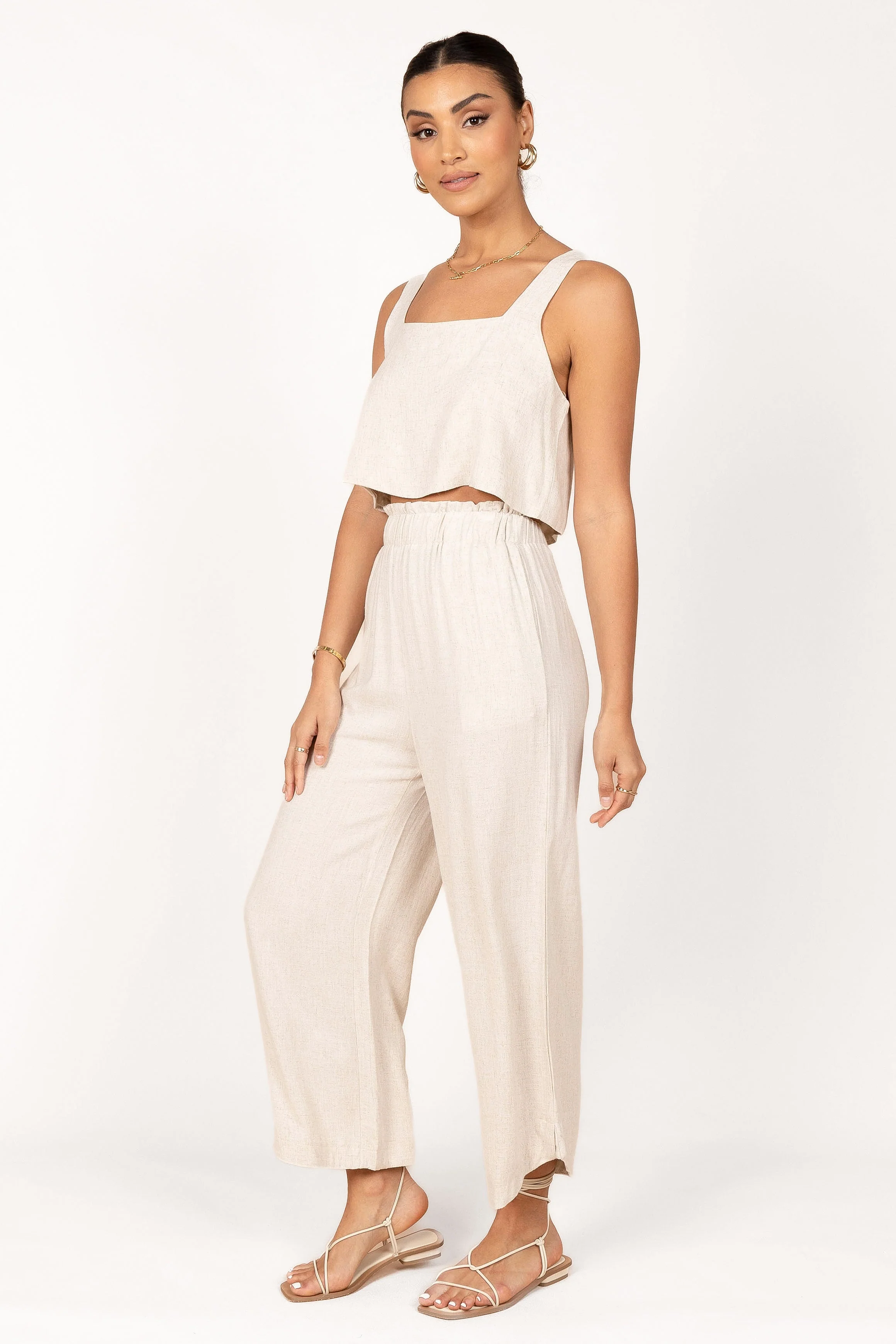 Eleanor Cropped Top - Beige