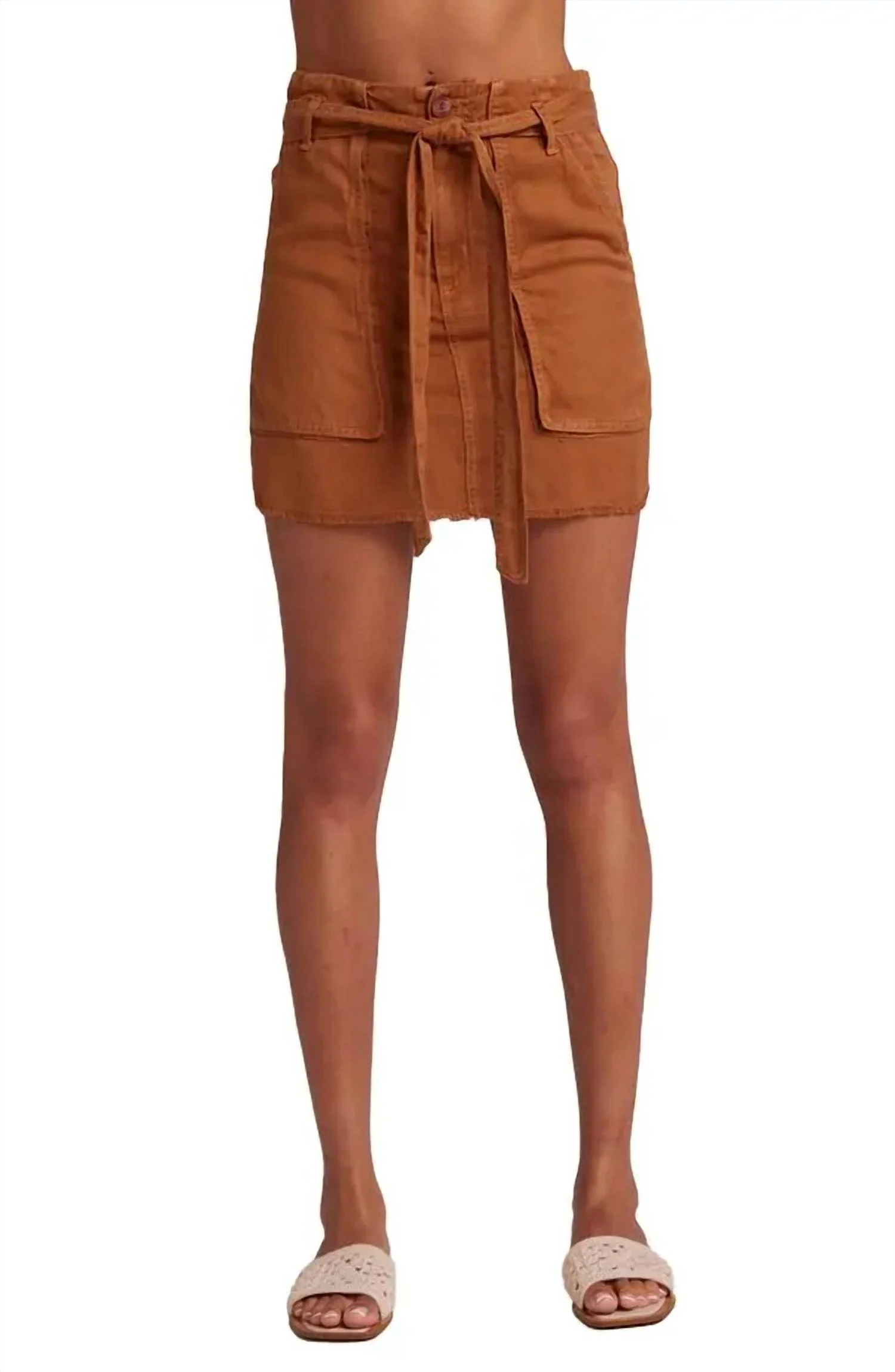 Sunny Utility Skirt In Golden Henna