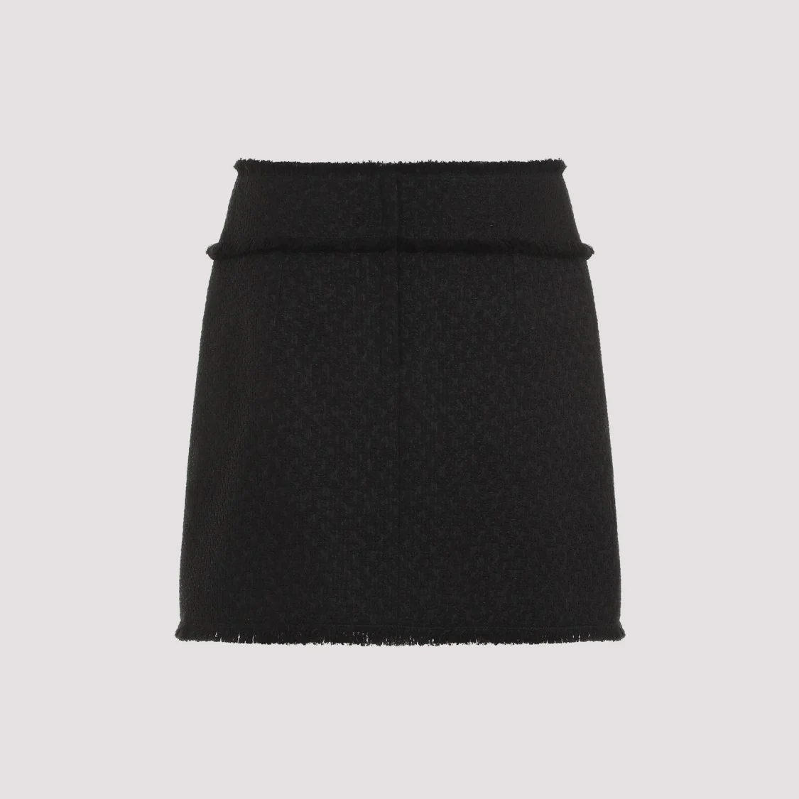 Black Wool Mini Skirt