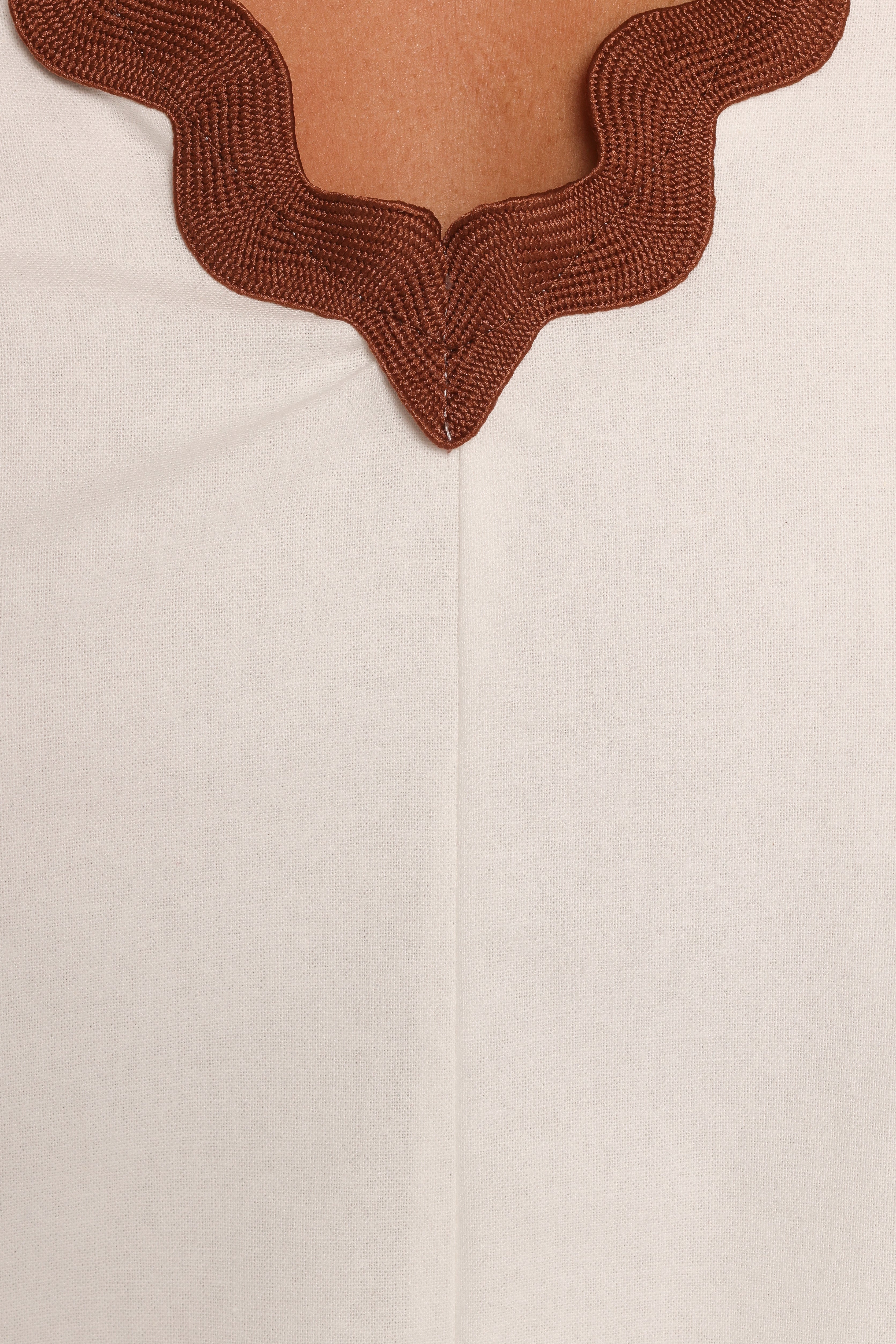 Calliope Mini Dress - White Tan