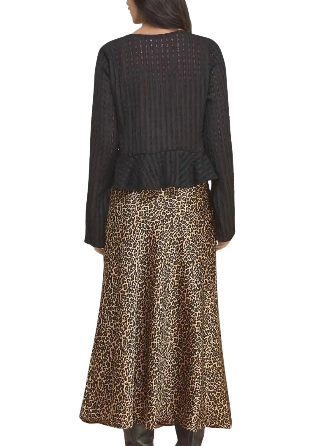 Layla Leopard Print Midi Skirt