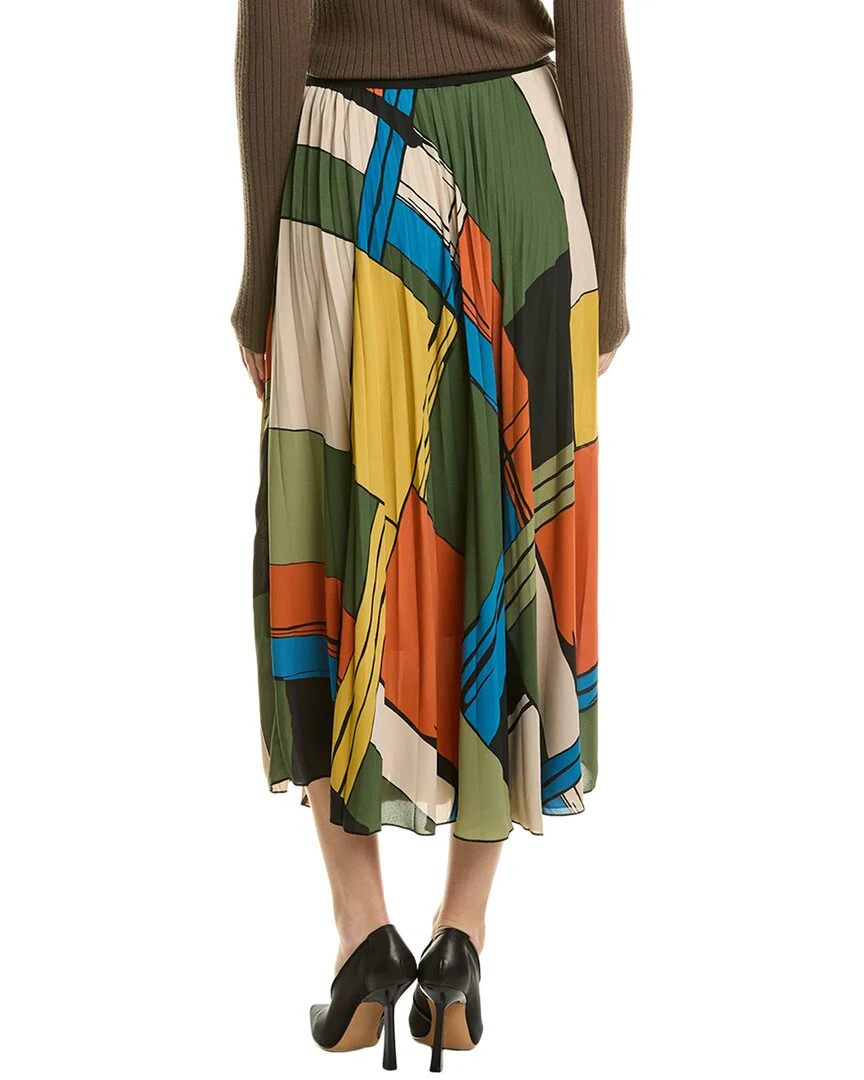 T Tahari Pleated Midi Skirt