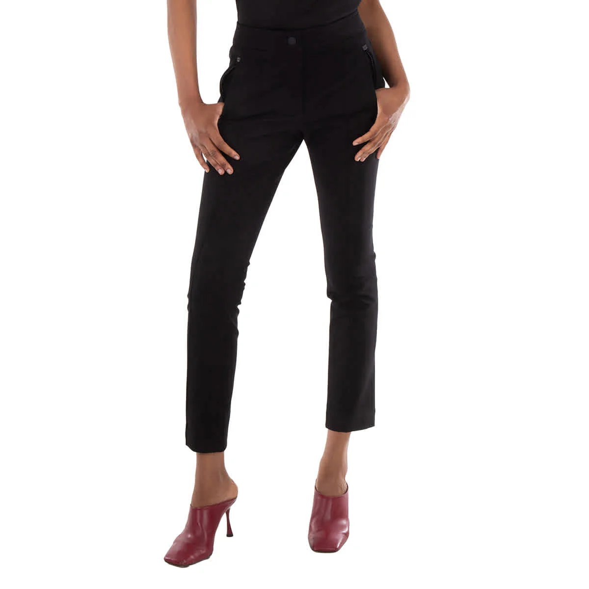 Moncler Black Fitted Tech-Twill Ski Trousers, Brand Size 42 ( US Size 4 )