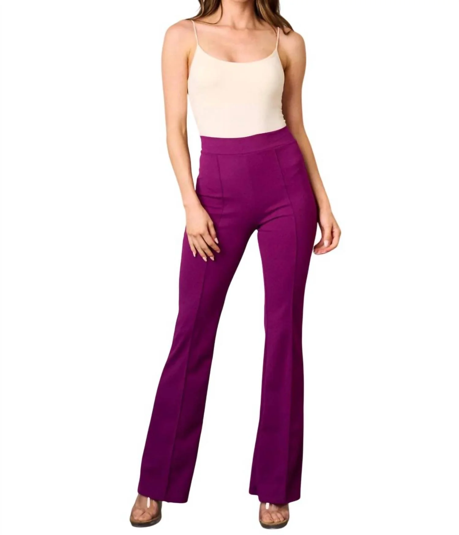 High Waisted Pant In Purple