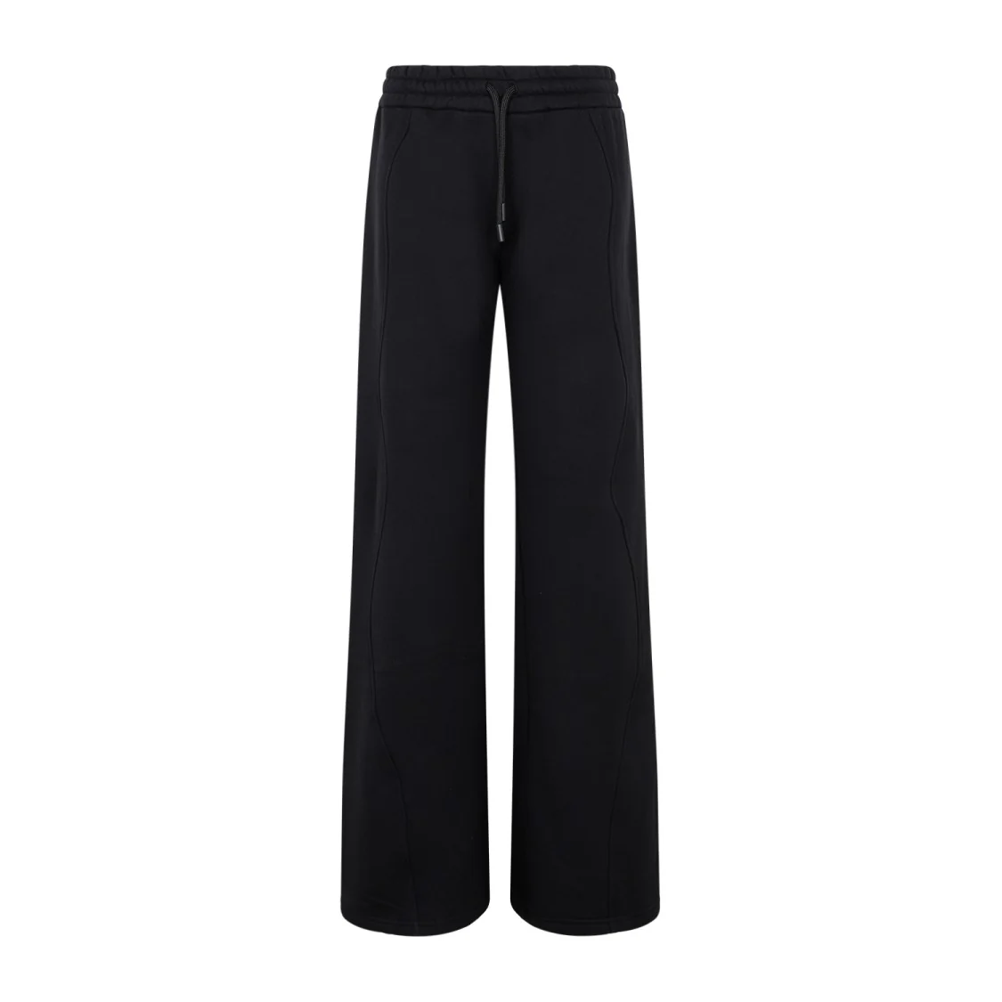 Black Round Cotton Sweatpant