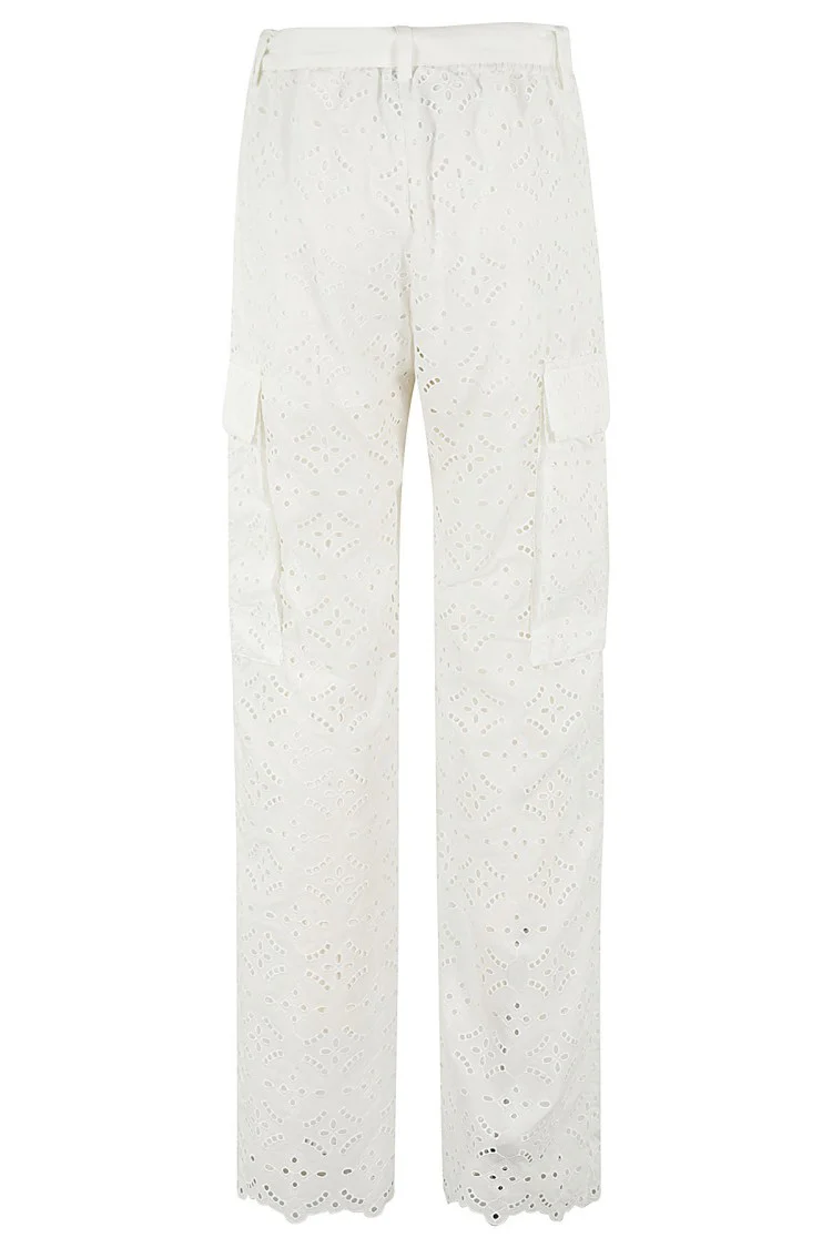 High-Waisted Perforated Pants