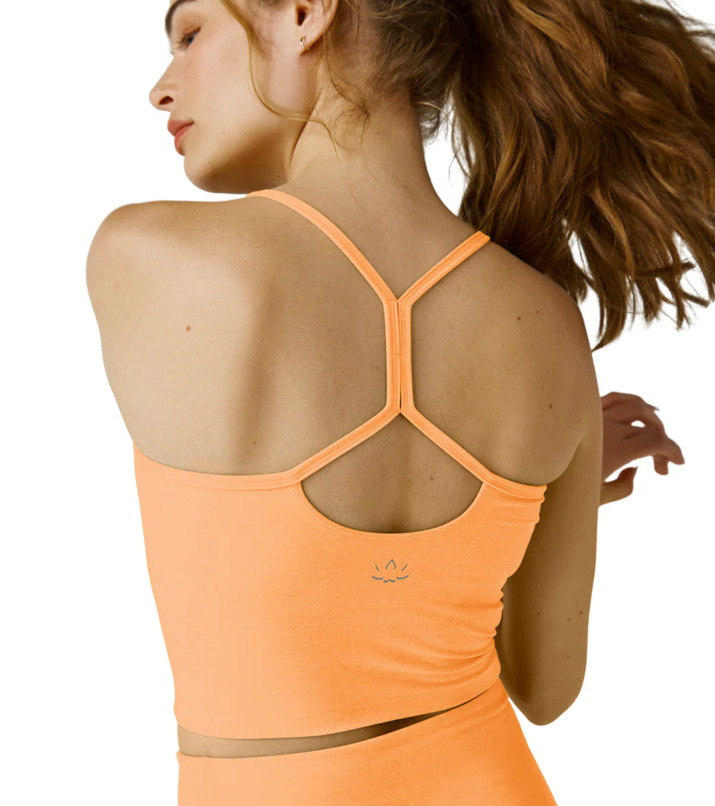 Beyond Yoga Spacedye Slim Racerback Cropped Tank Marmalade Heather