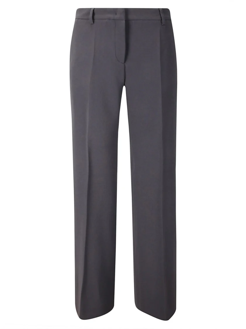 Wide Leg Pressed Crease Trousers