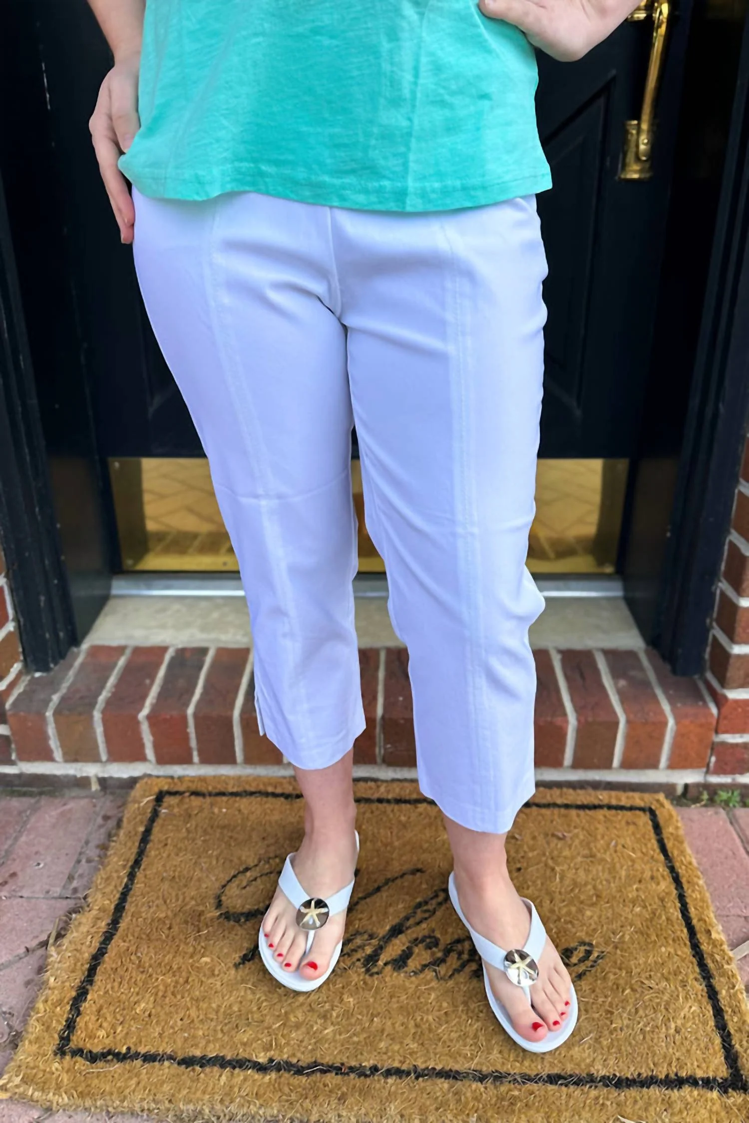 Bangladine Pull-On Capri Pants In Light Blue