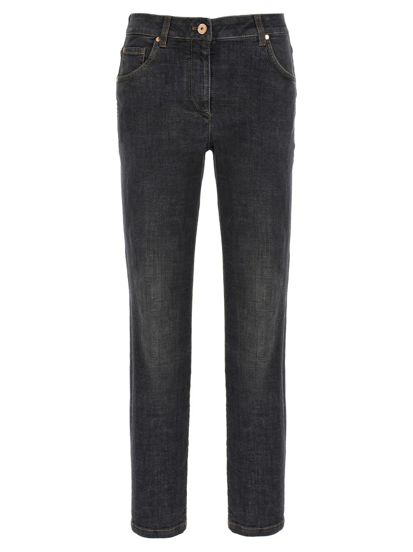 Black Stretch Denim Skinny Jeans