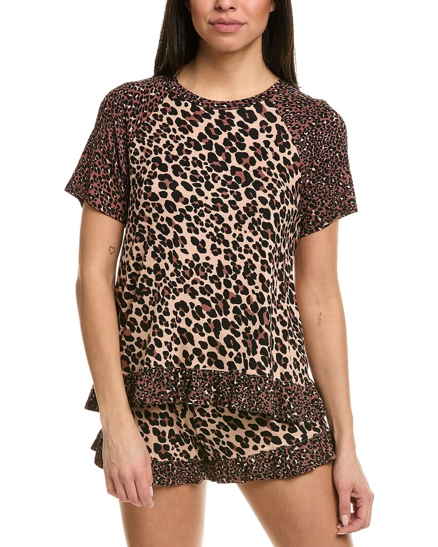 Kensie Ruffle Hem Pajama Set