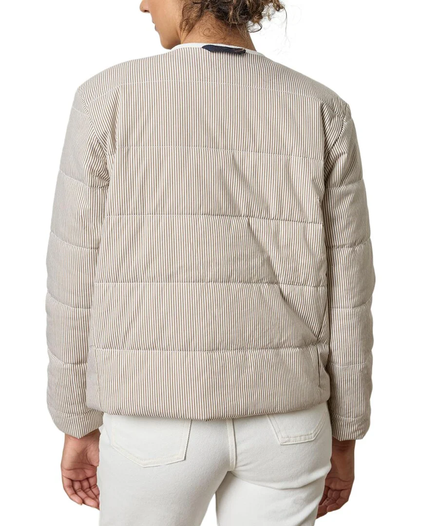 Lilla P Striped Collarless Jacket