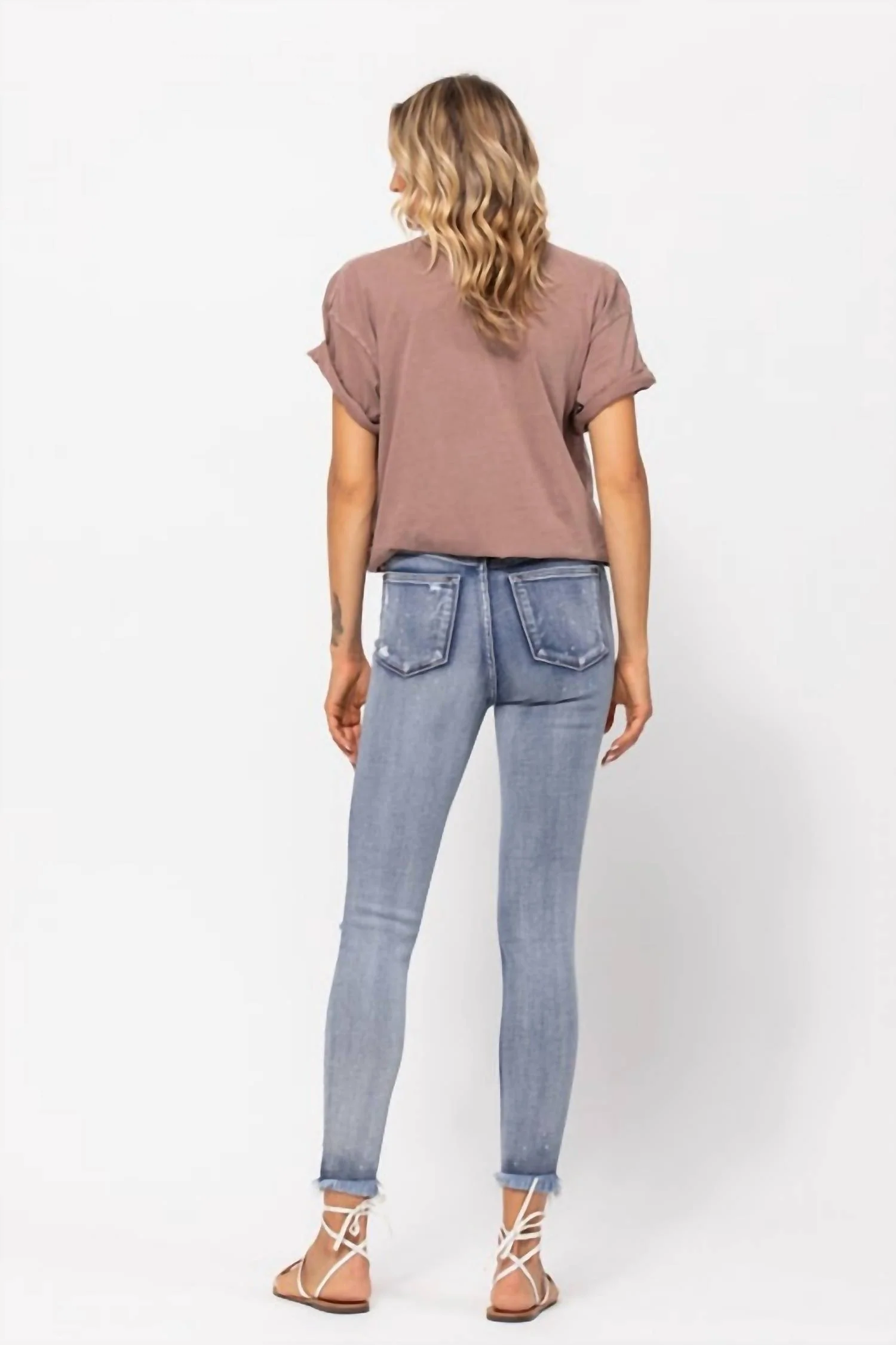 Destroyed Bleached In Blue White